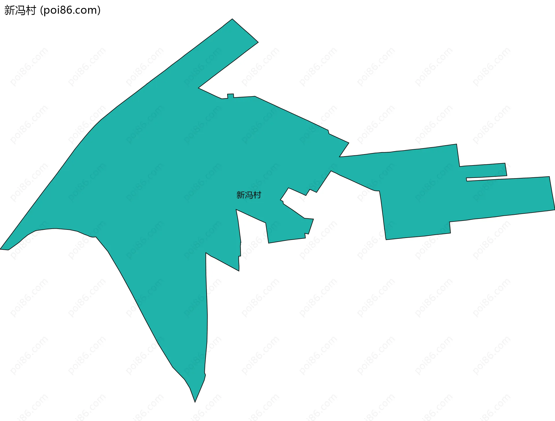 新冯村边界地图