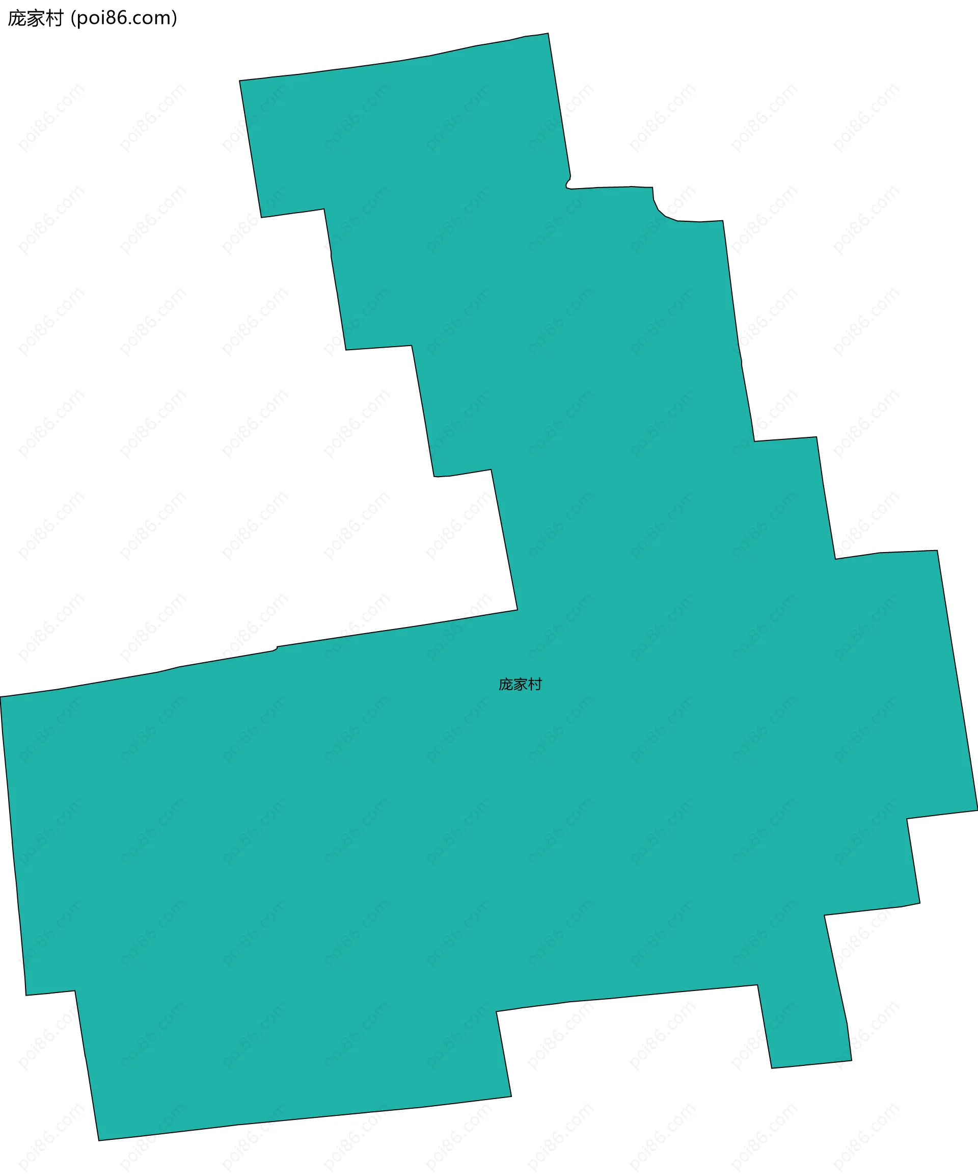 庞家村边界地图