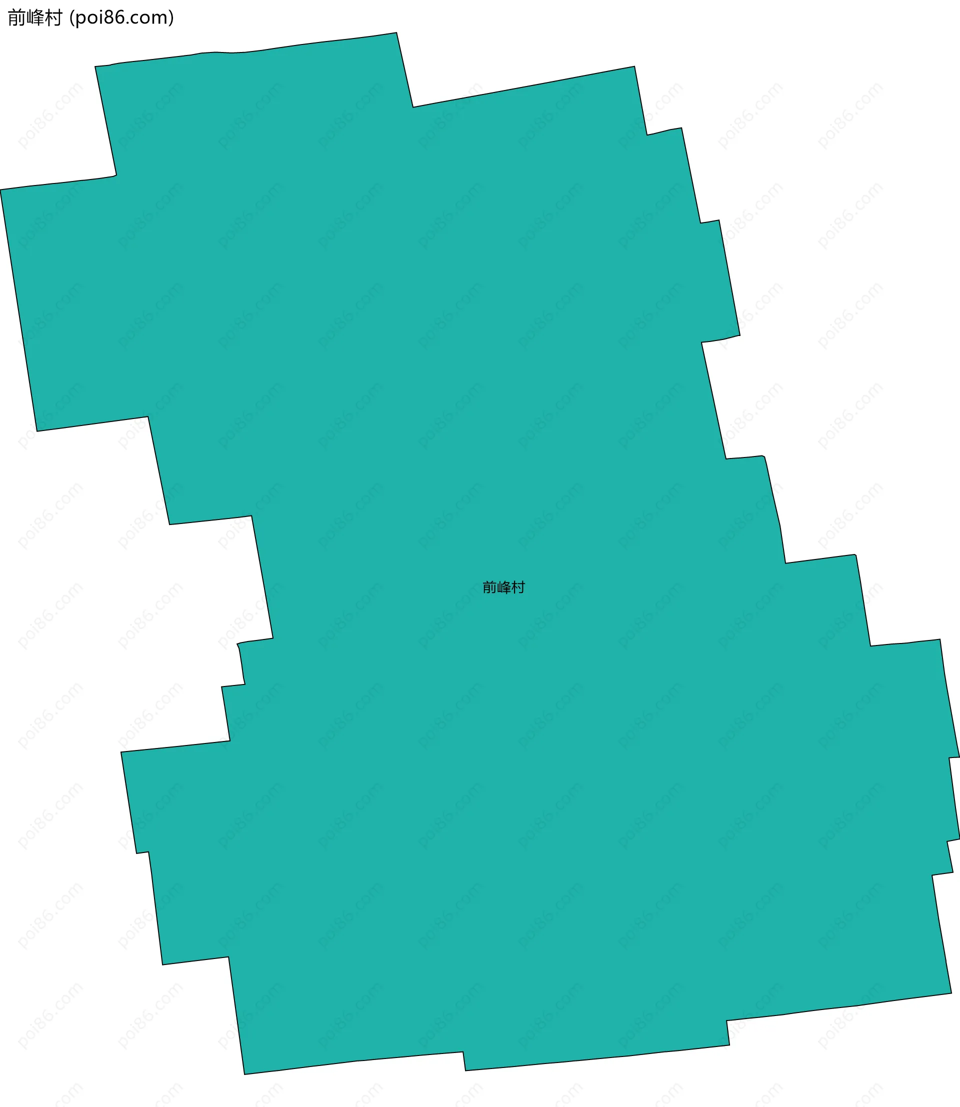 前峰村边界地图
