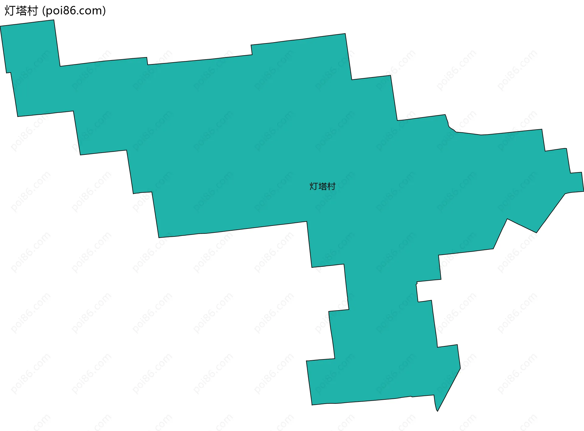 灯塔村边界地图