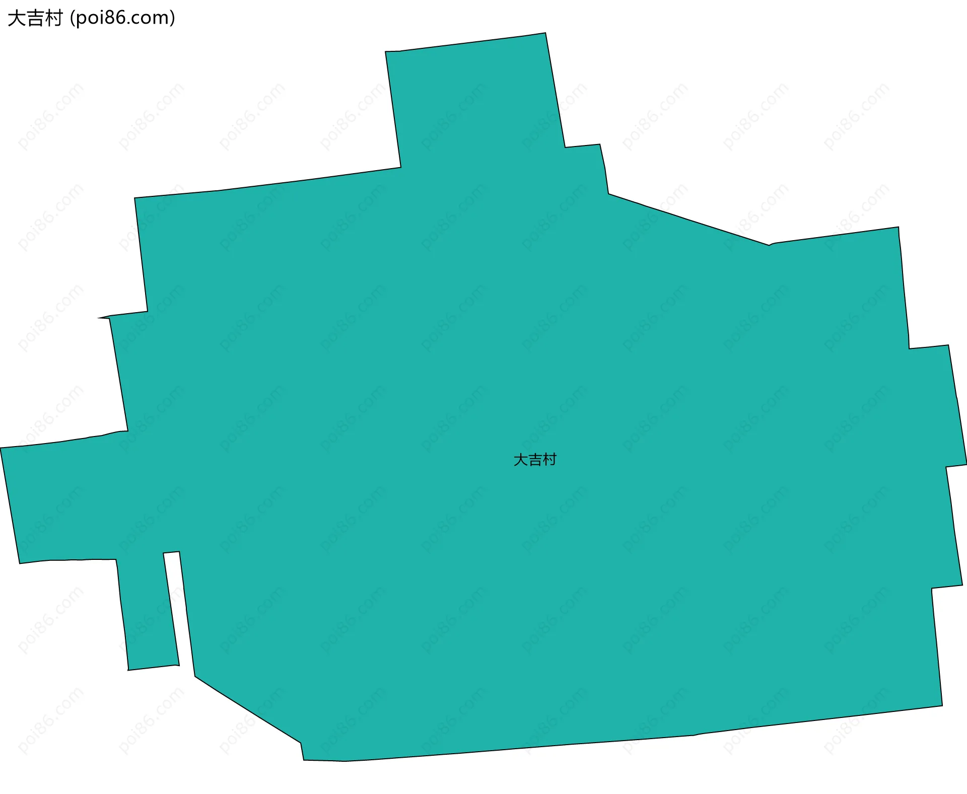 大吉村边界地图