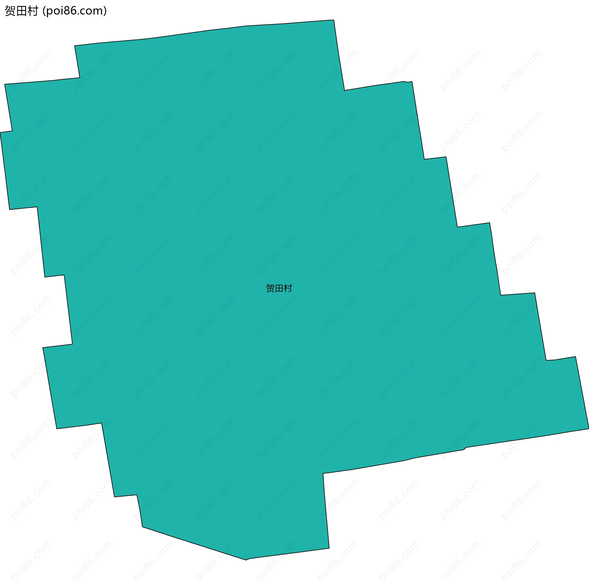 贺田村边界地图