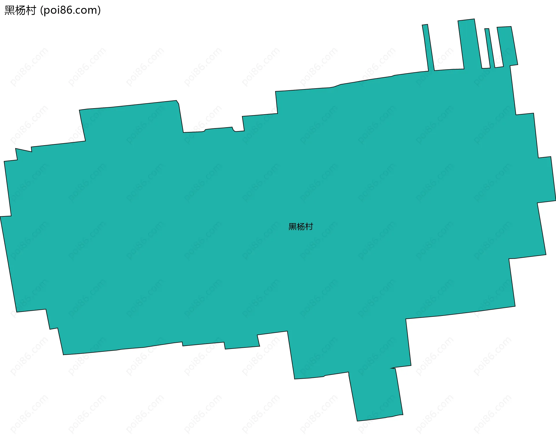 黑杨村边界地图