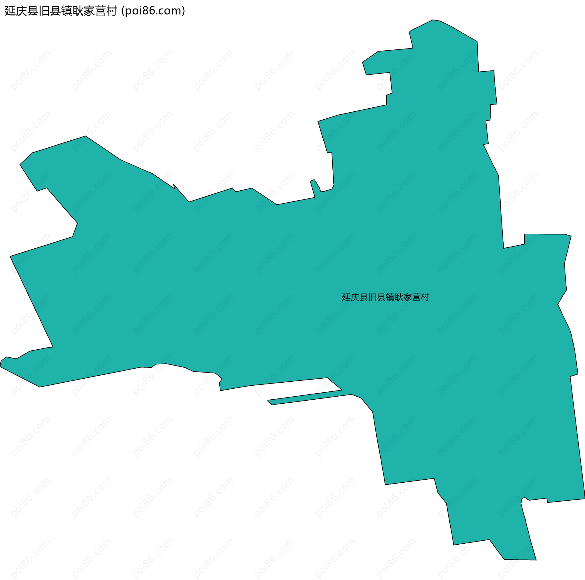 延庆县旧县镇耿家营村边界地图