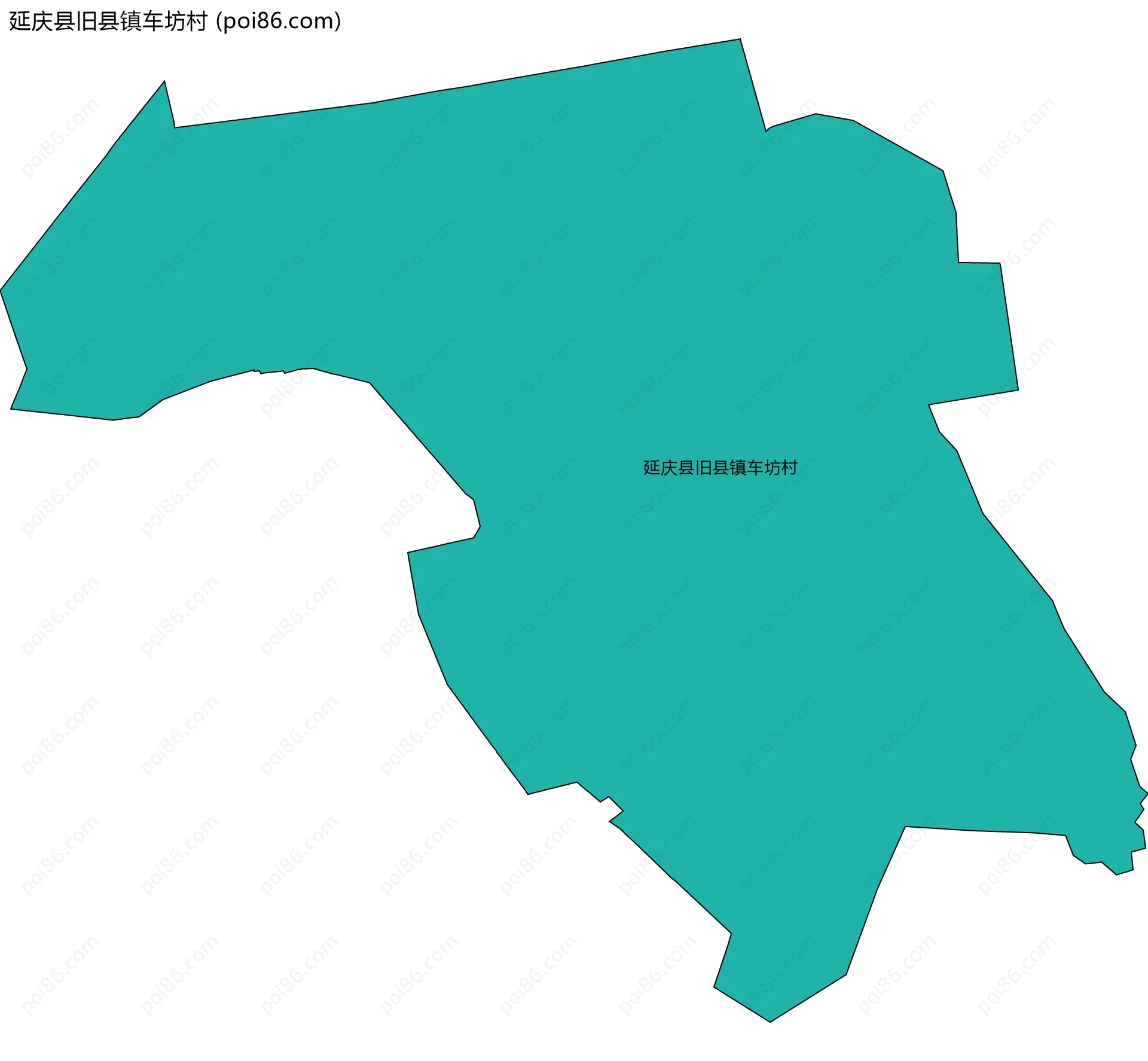 延庆县旧县镇车坊村边界地图