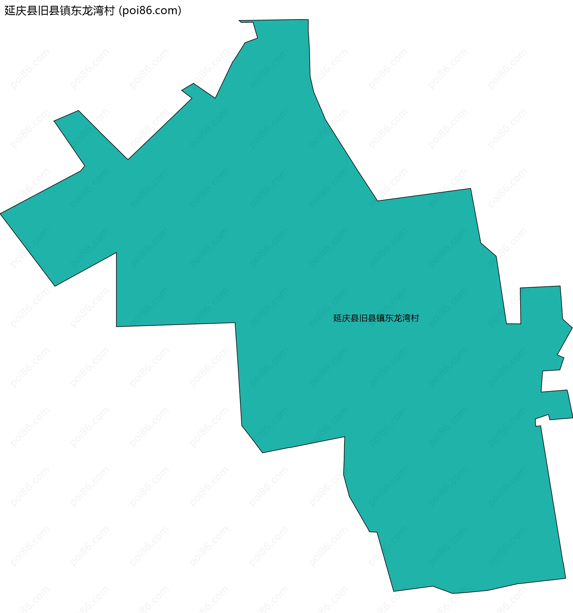 延庆县旧县镇东龙湾村边界地图