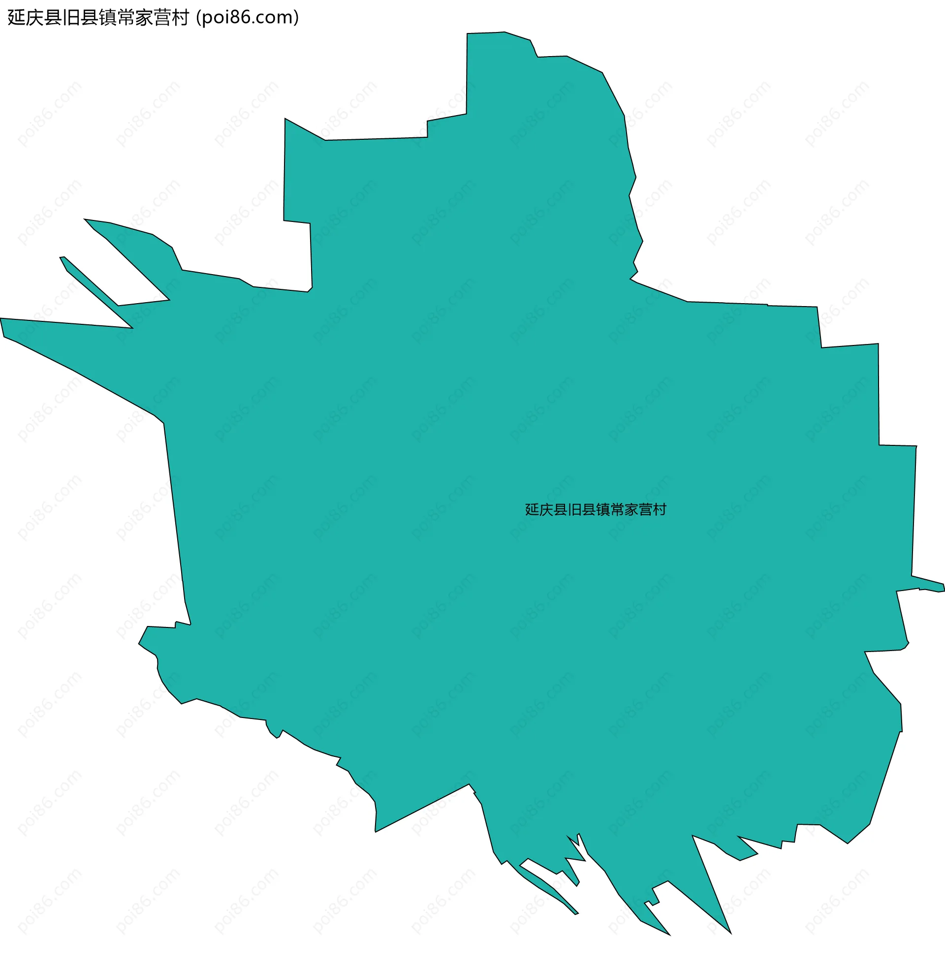 延庆县旧县镇常家营村边界地图