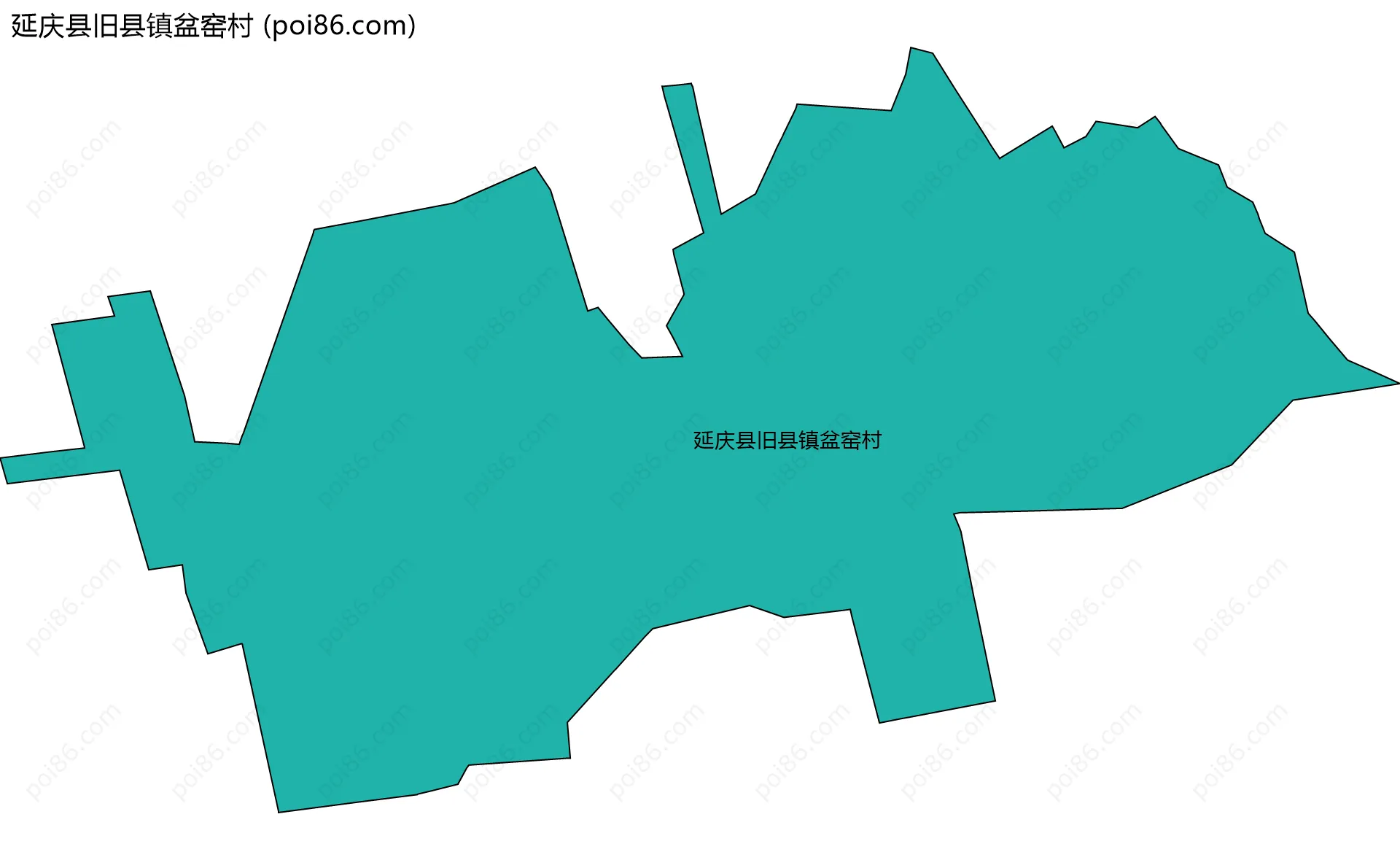 延庆县旧县镇盆窑村边界地图