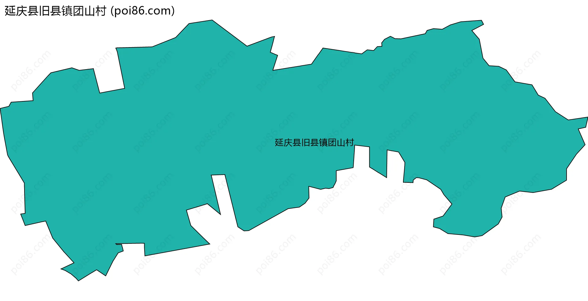 延庆县旧县镇团山村边界地图