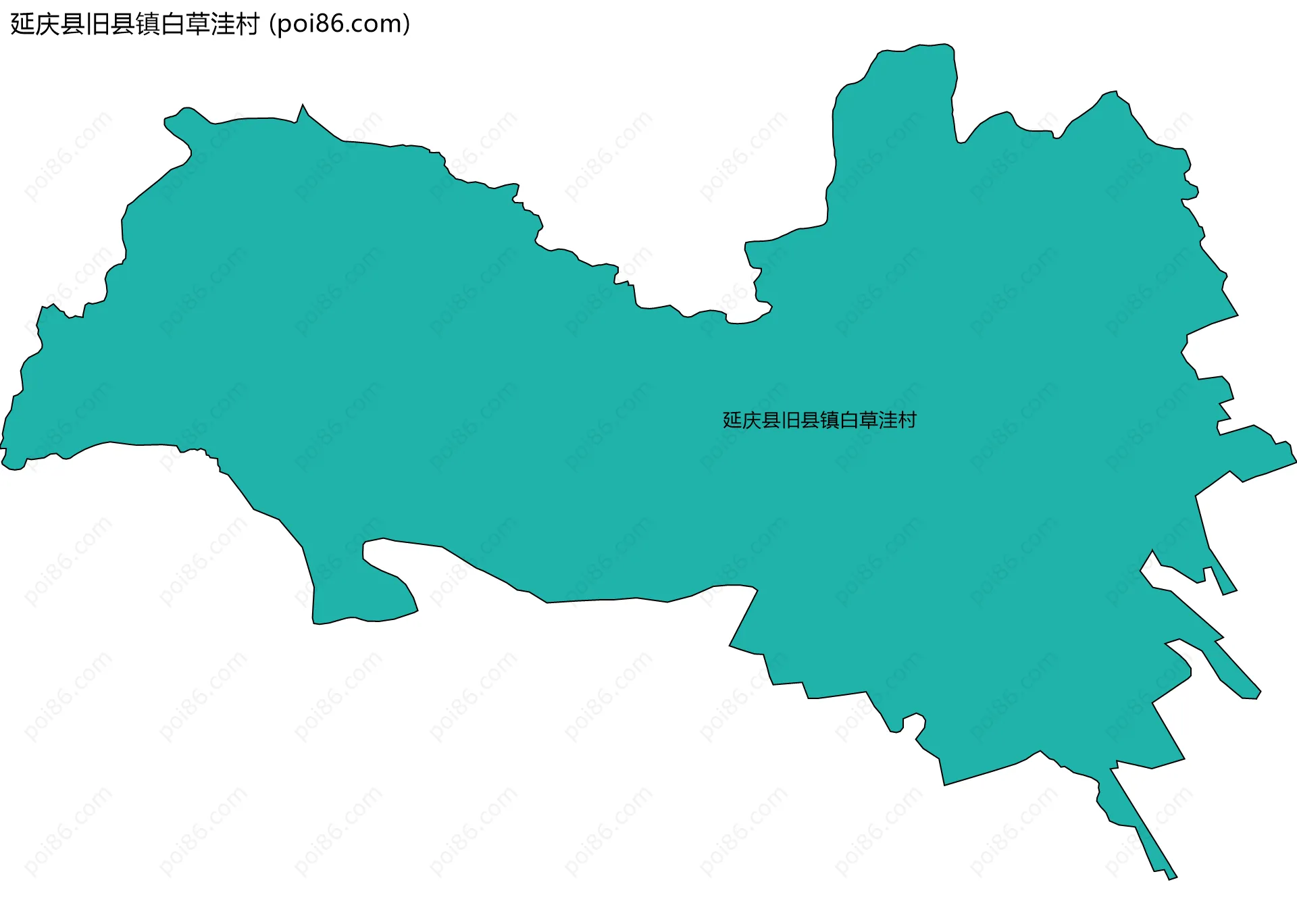 延庆县旧县镇白草洼村边界地图