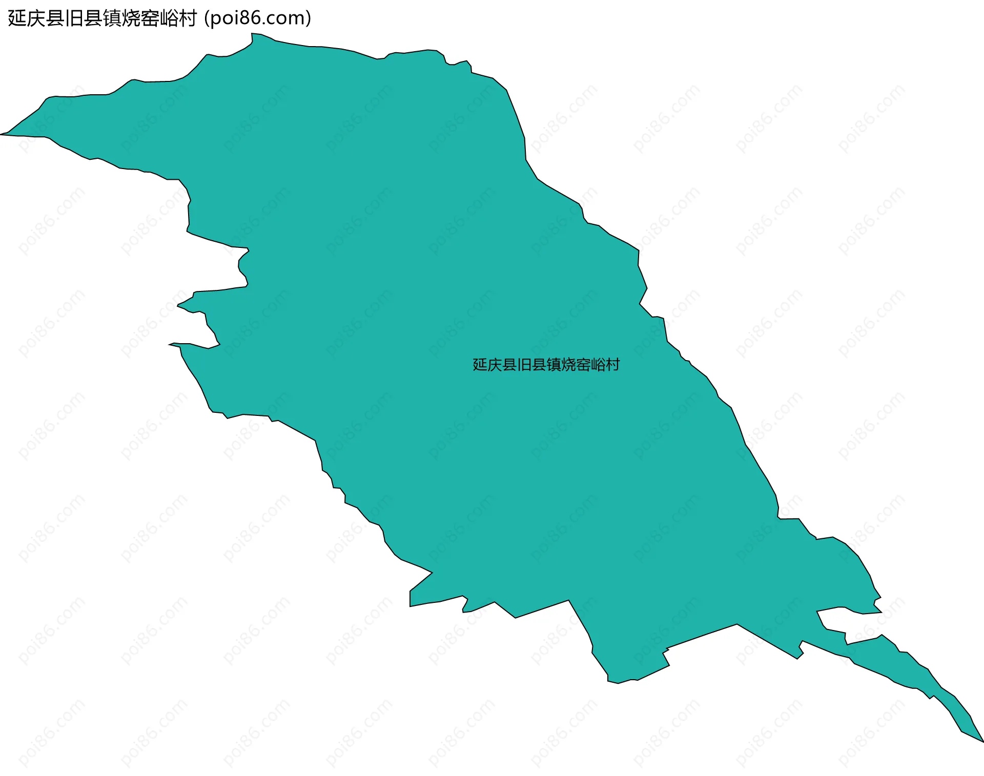 延庆县旧县镇烧窑峪村边界地图