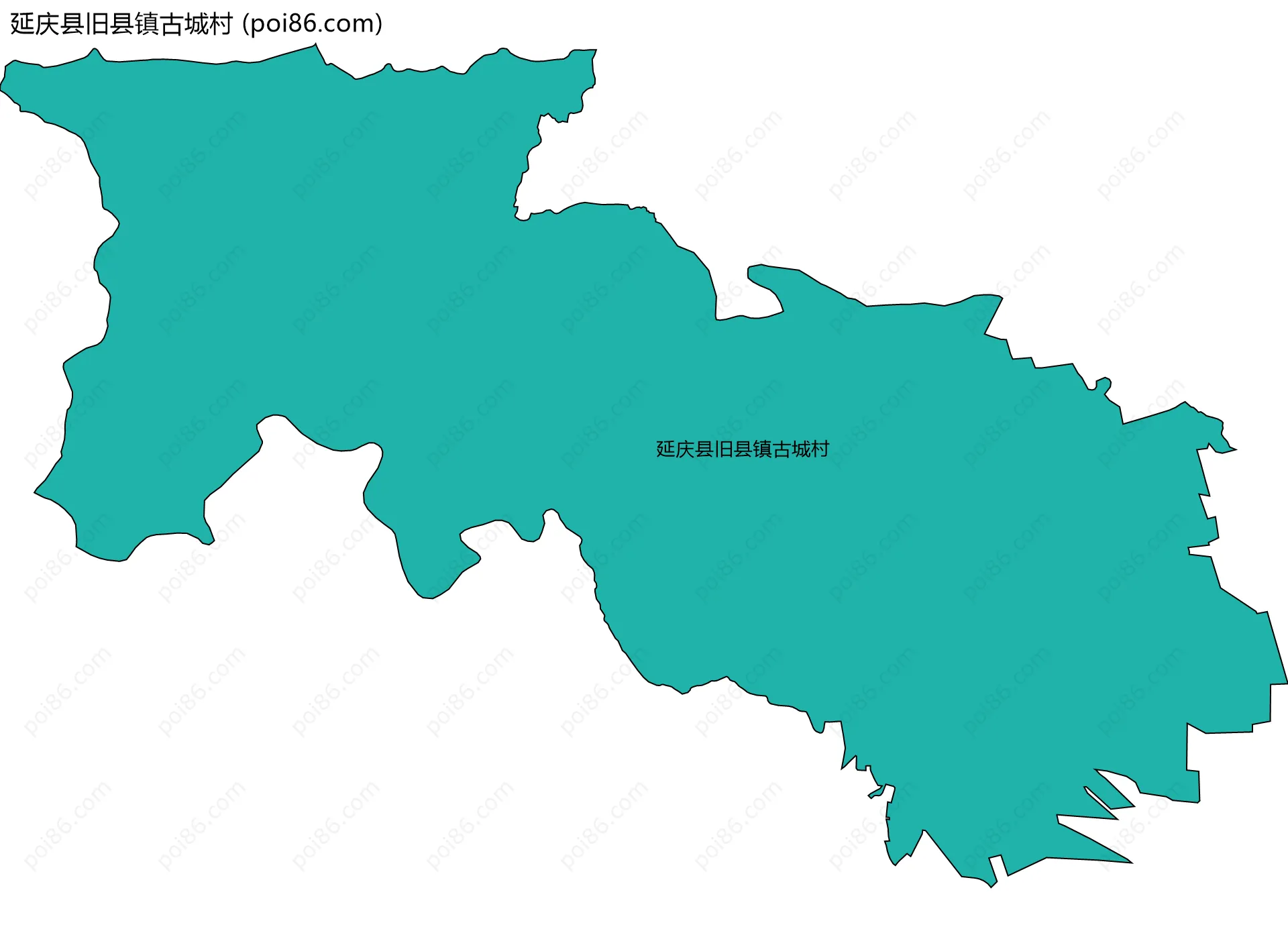 延庆县旧县镇古城村边界地图