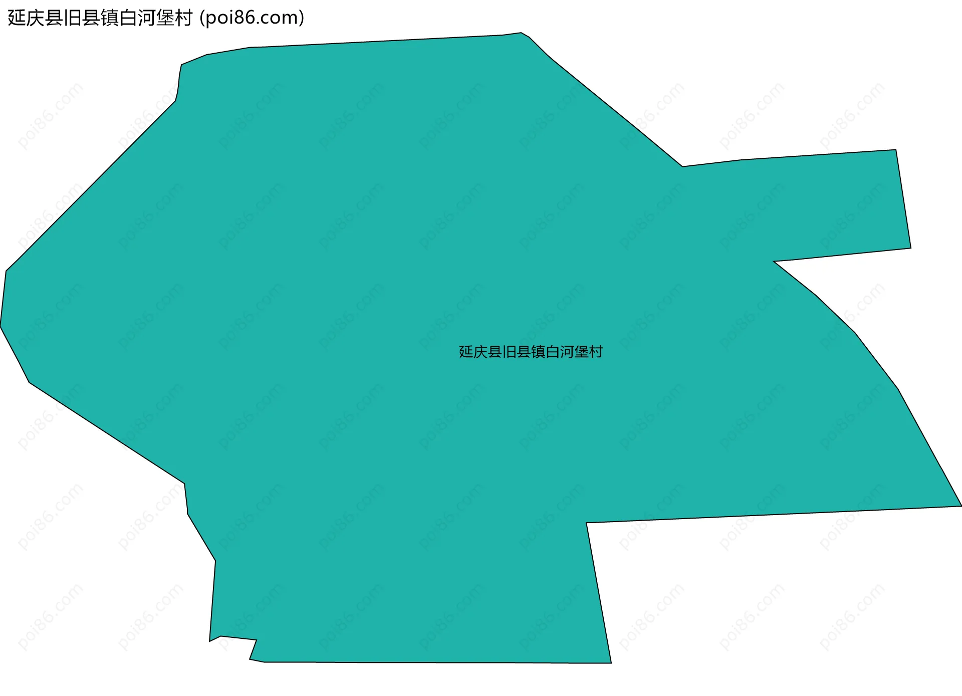 延庆县旧县镇白河堡村边界地图