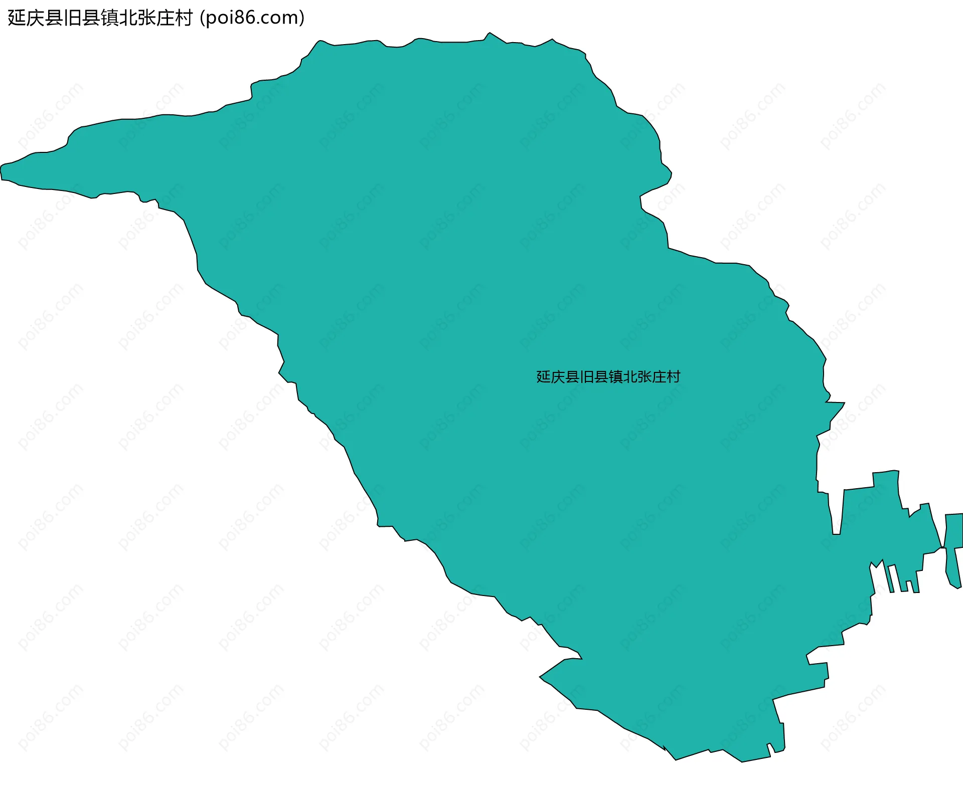 延庆县旧县镇北张庄村边界地图