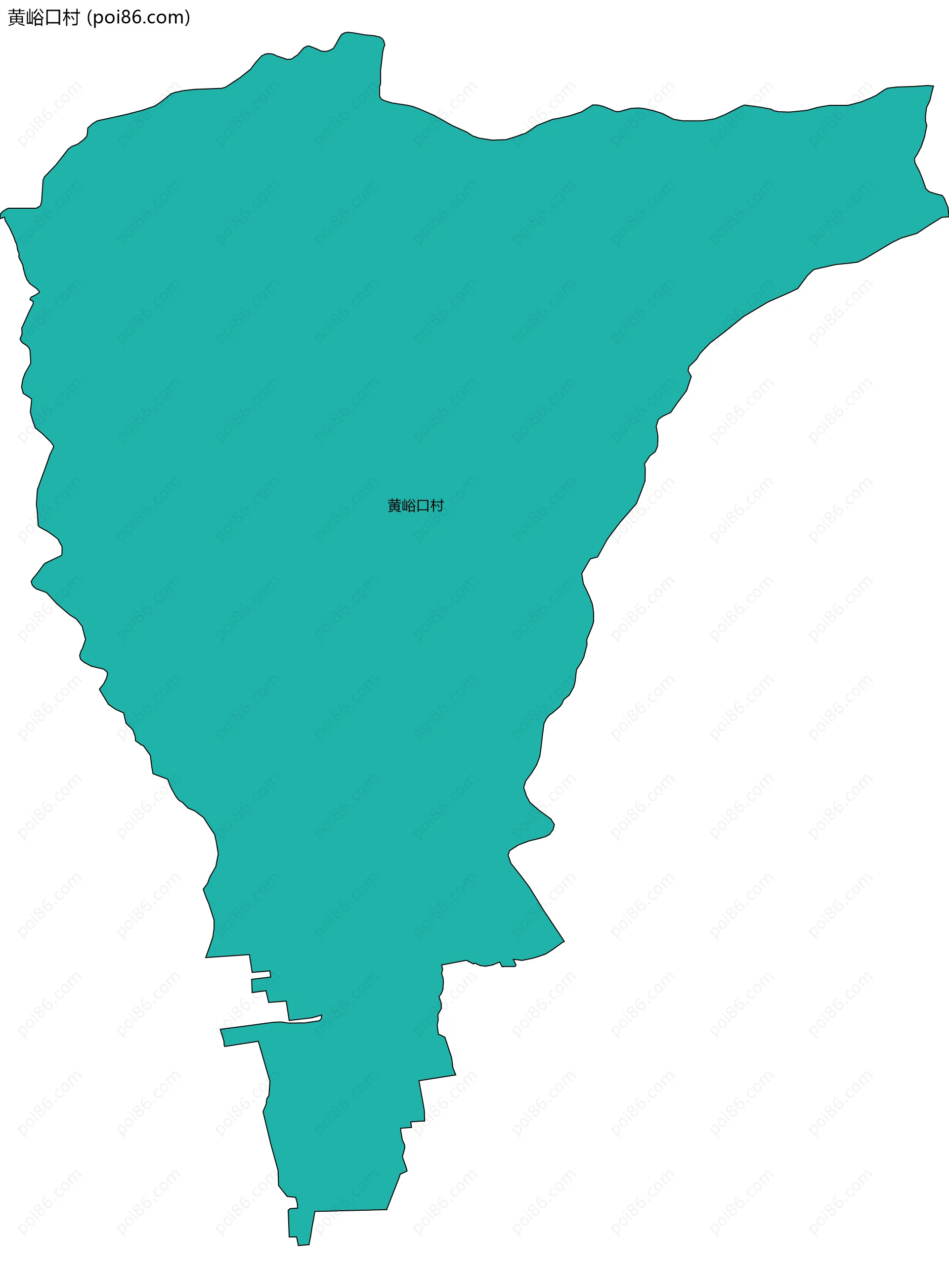 黄峪口村边界地图