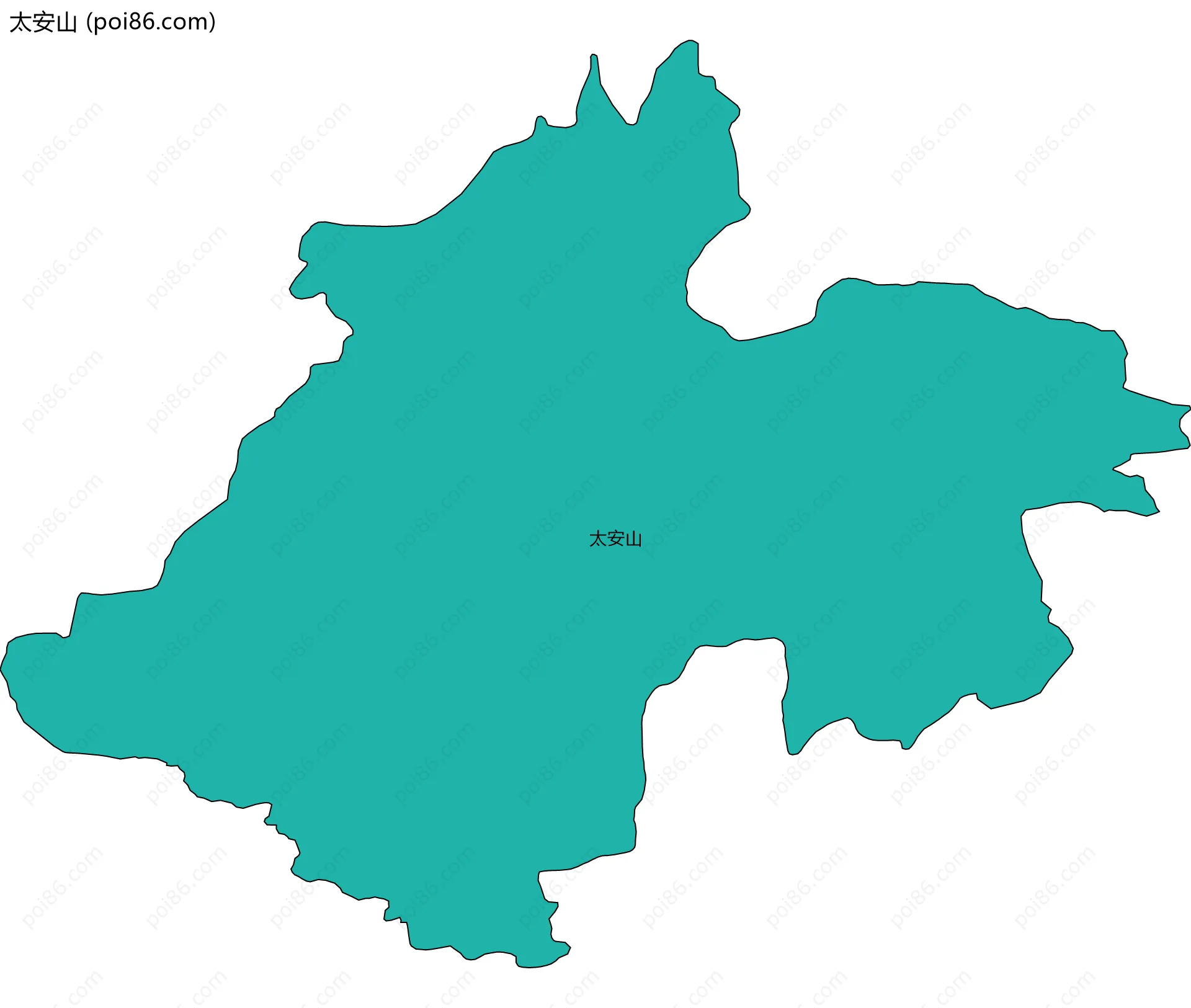 太安山边界地图