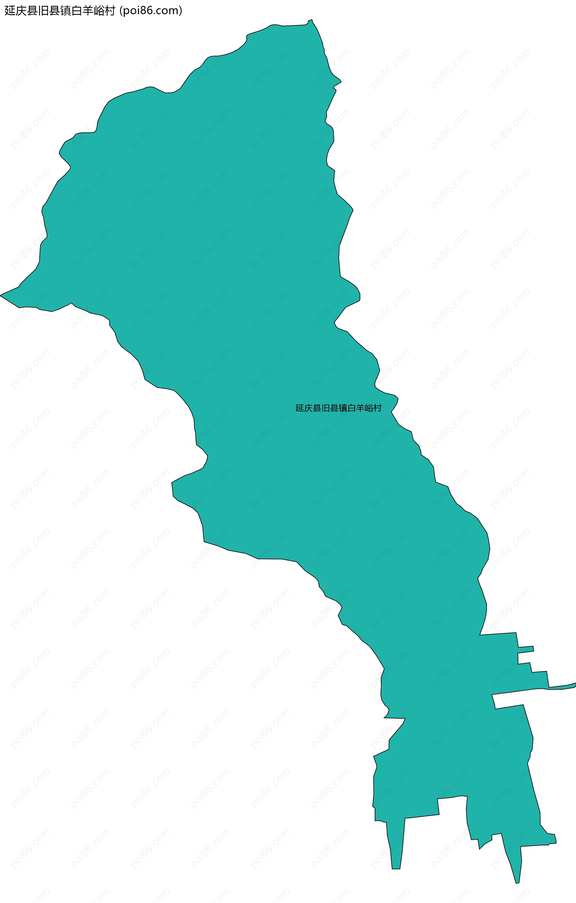 延庆县旧县镇白羊峪村边界地图