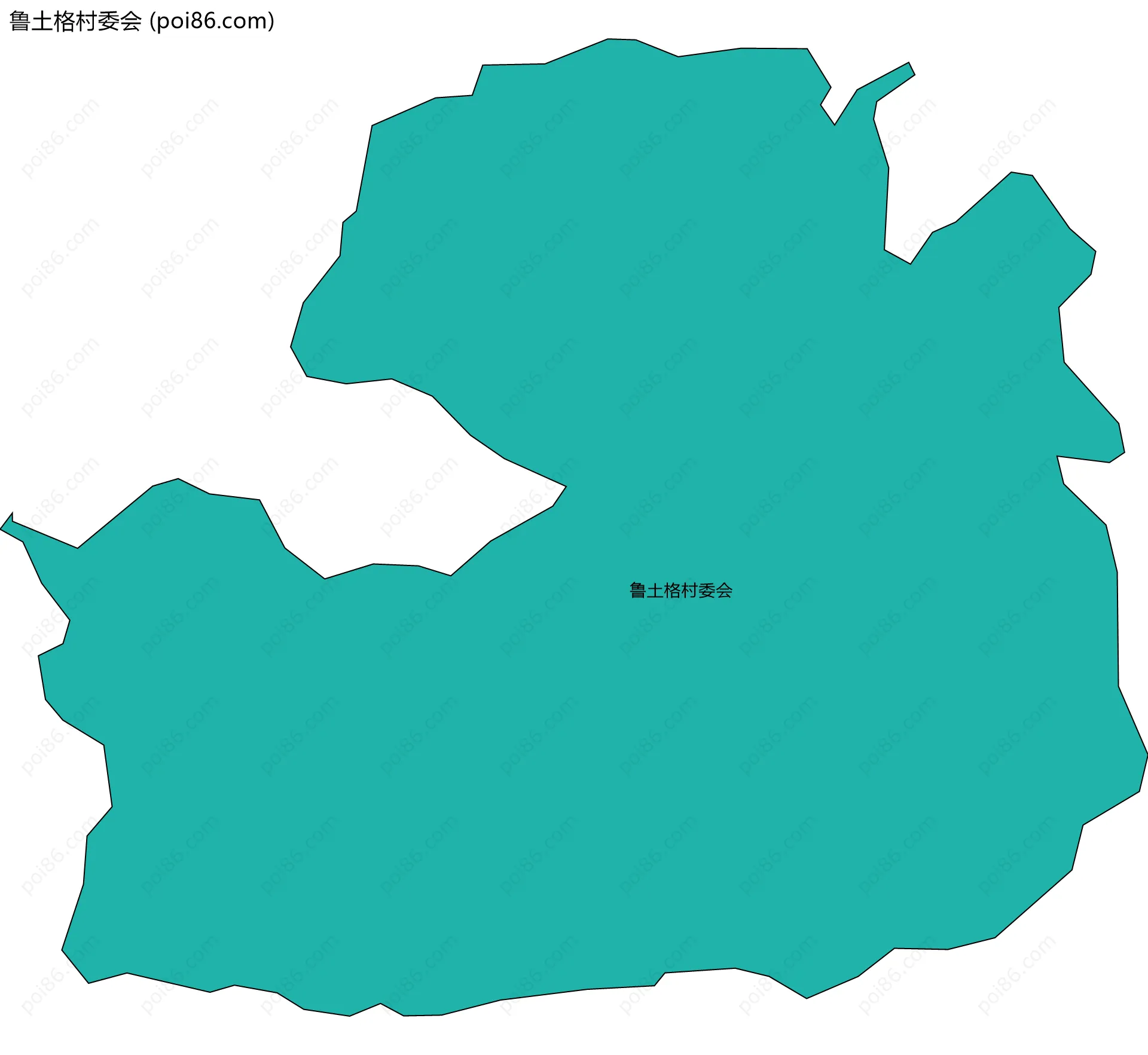 鲁土格村委会边界地图