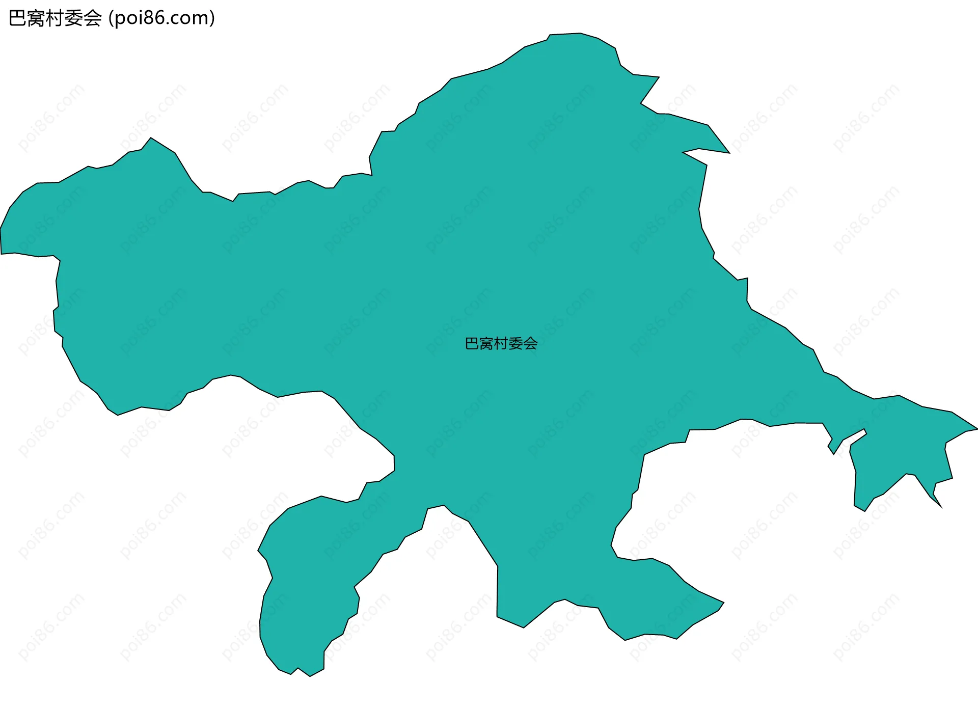 巴窝村委会边界地图