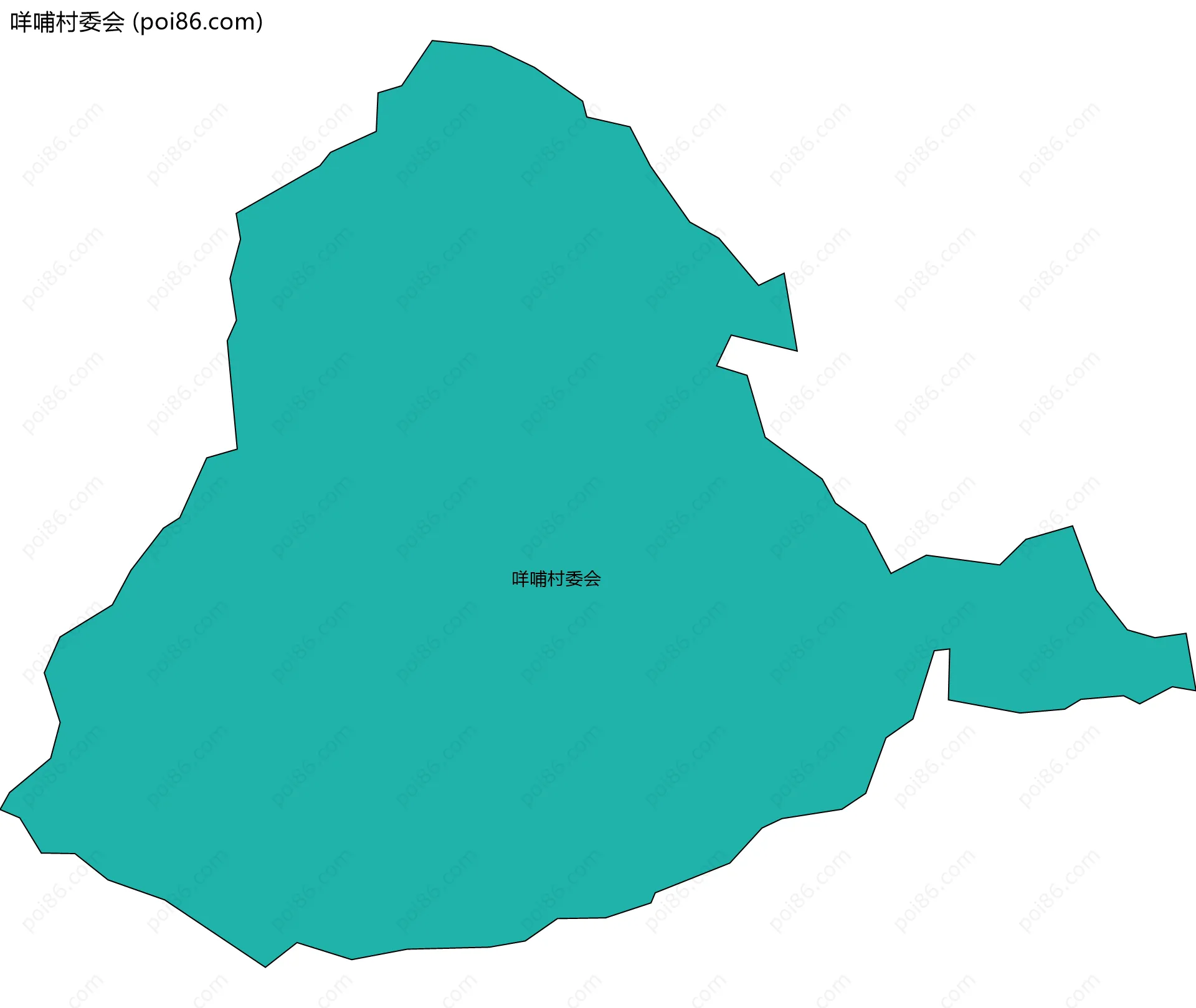 咩哺村委会边界地图
