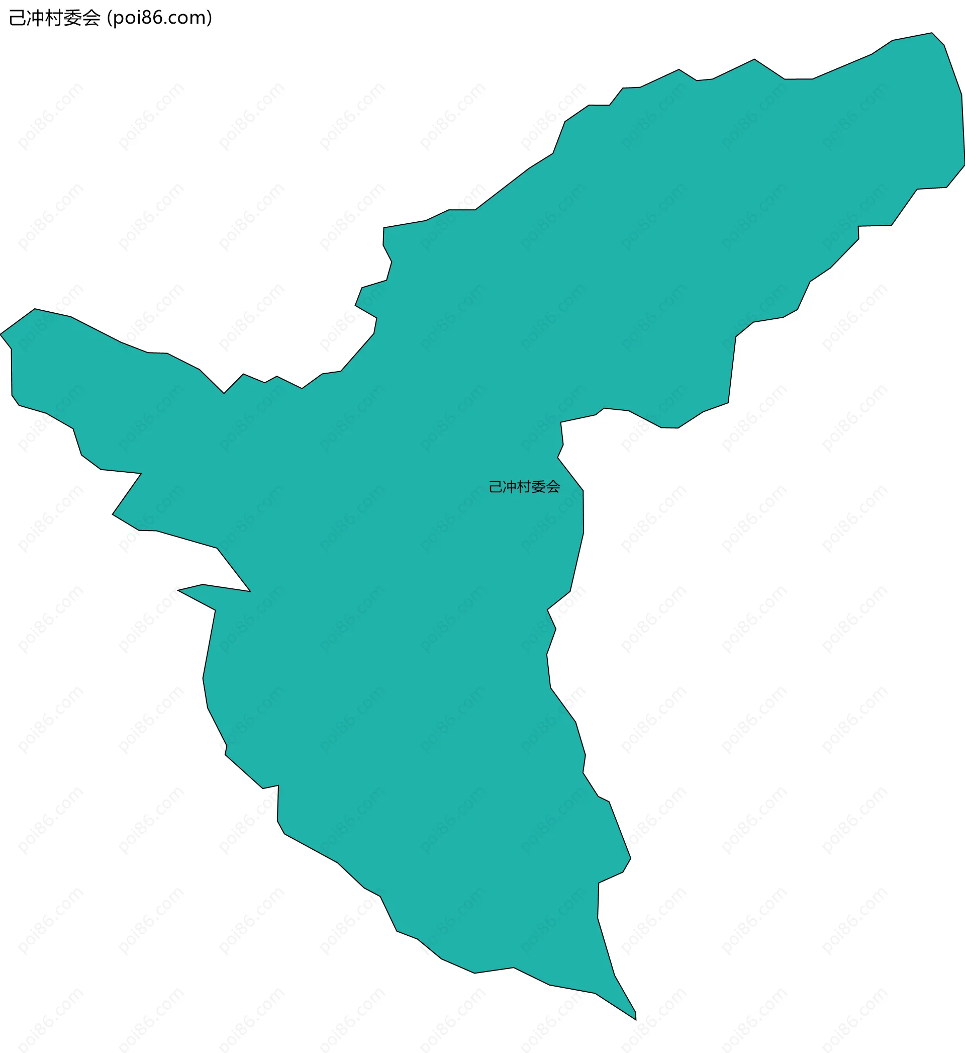 己冲村委会边界地图