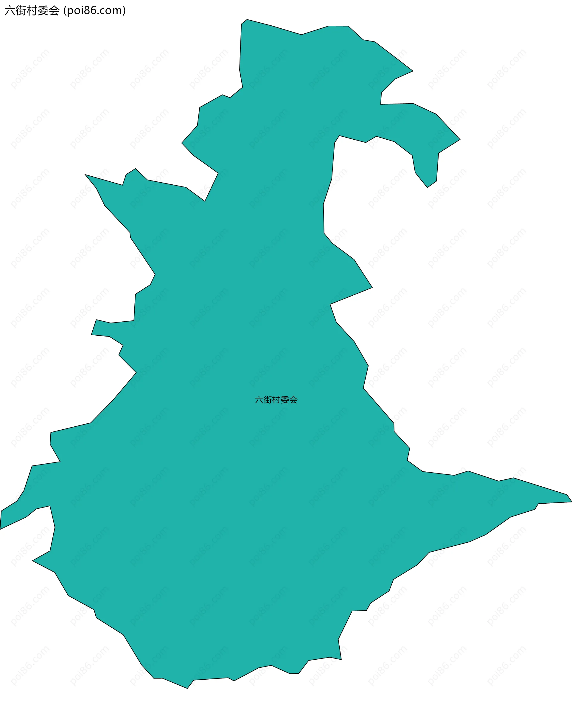 六街村委会边界地图