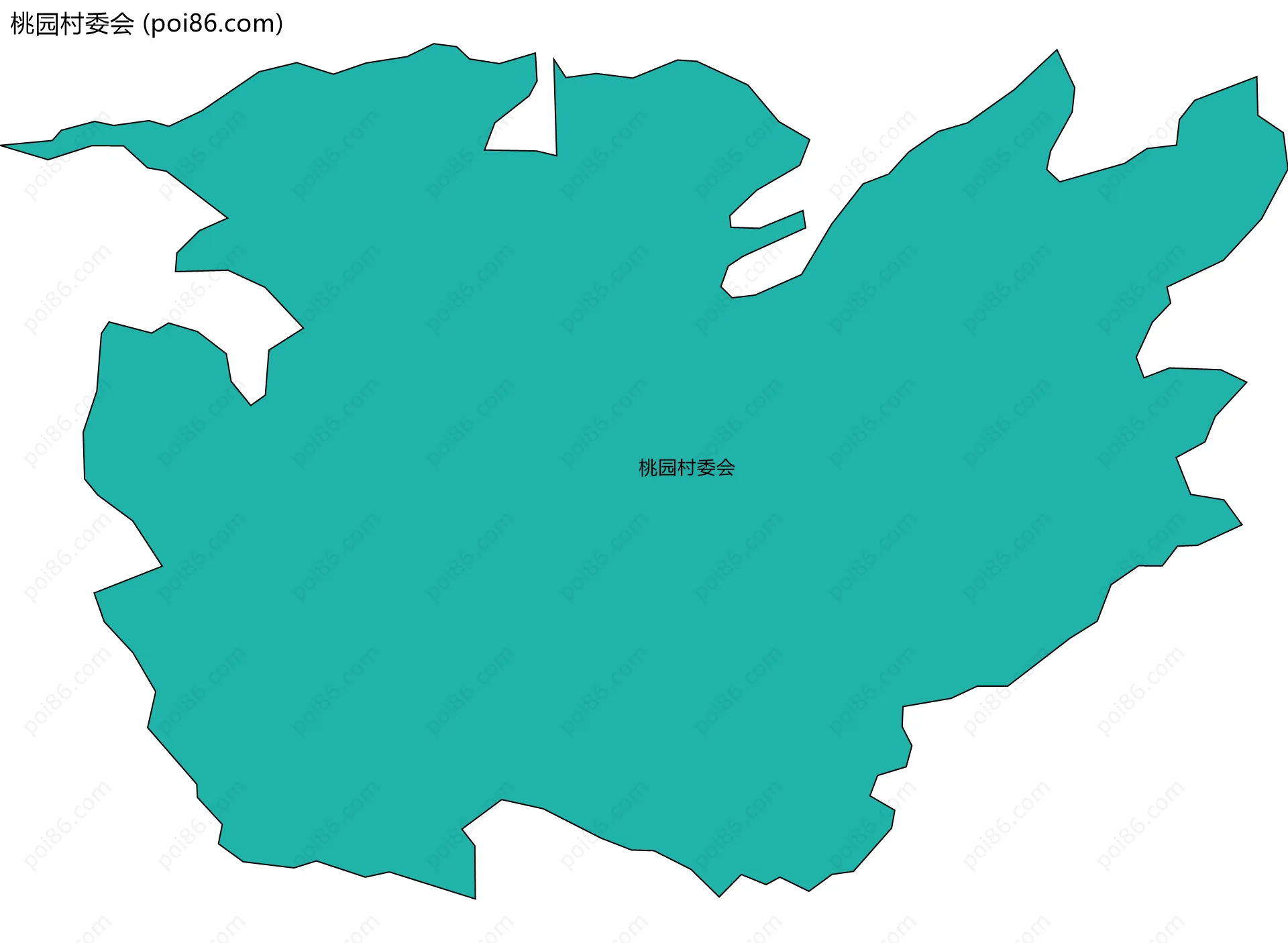 桃园村委会边界地图