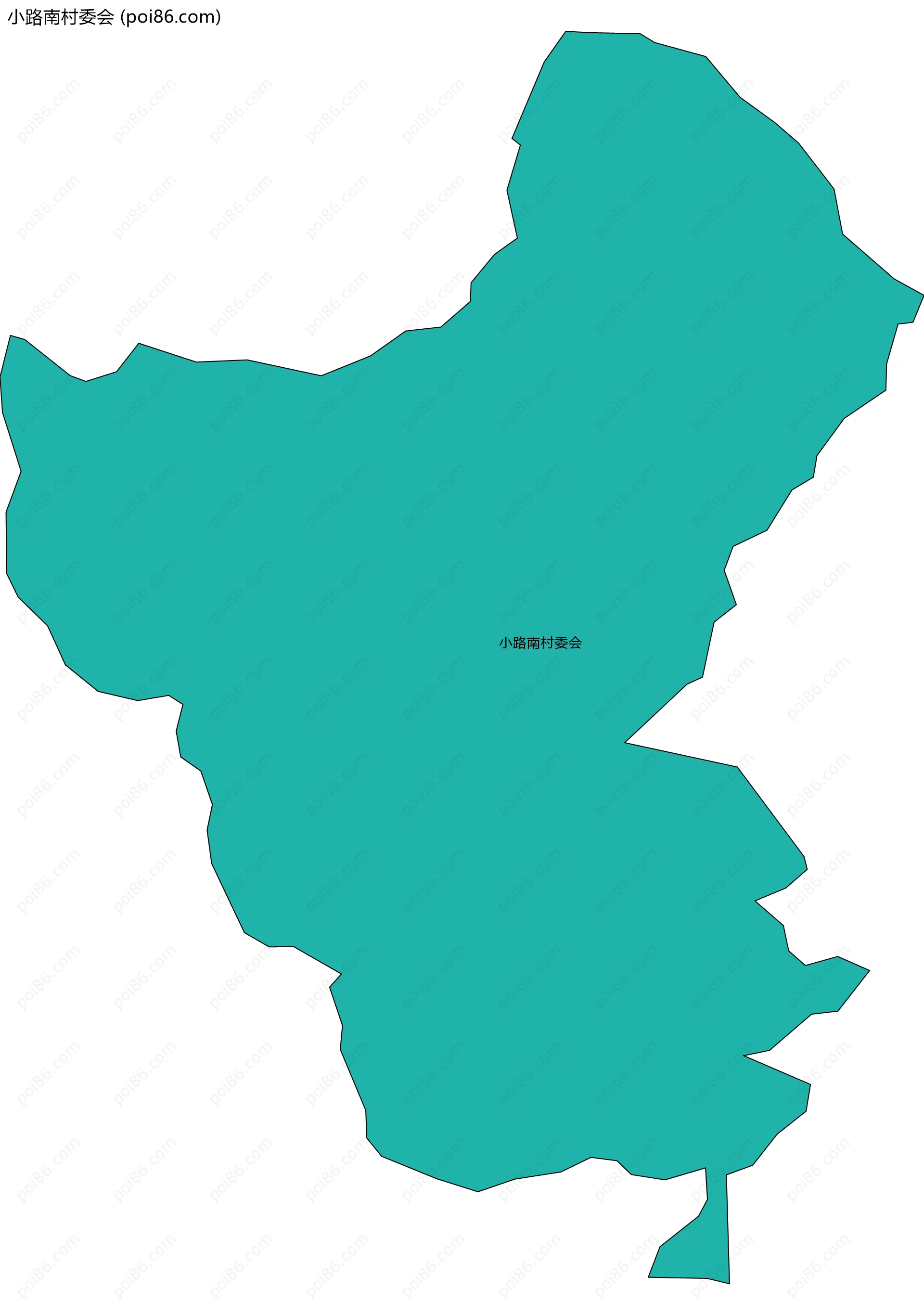 小路南村委会边界地图