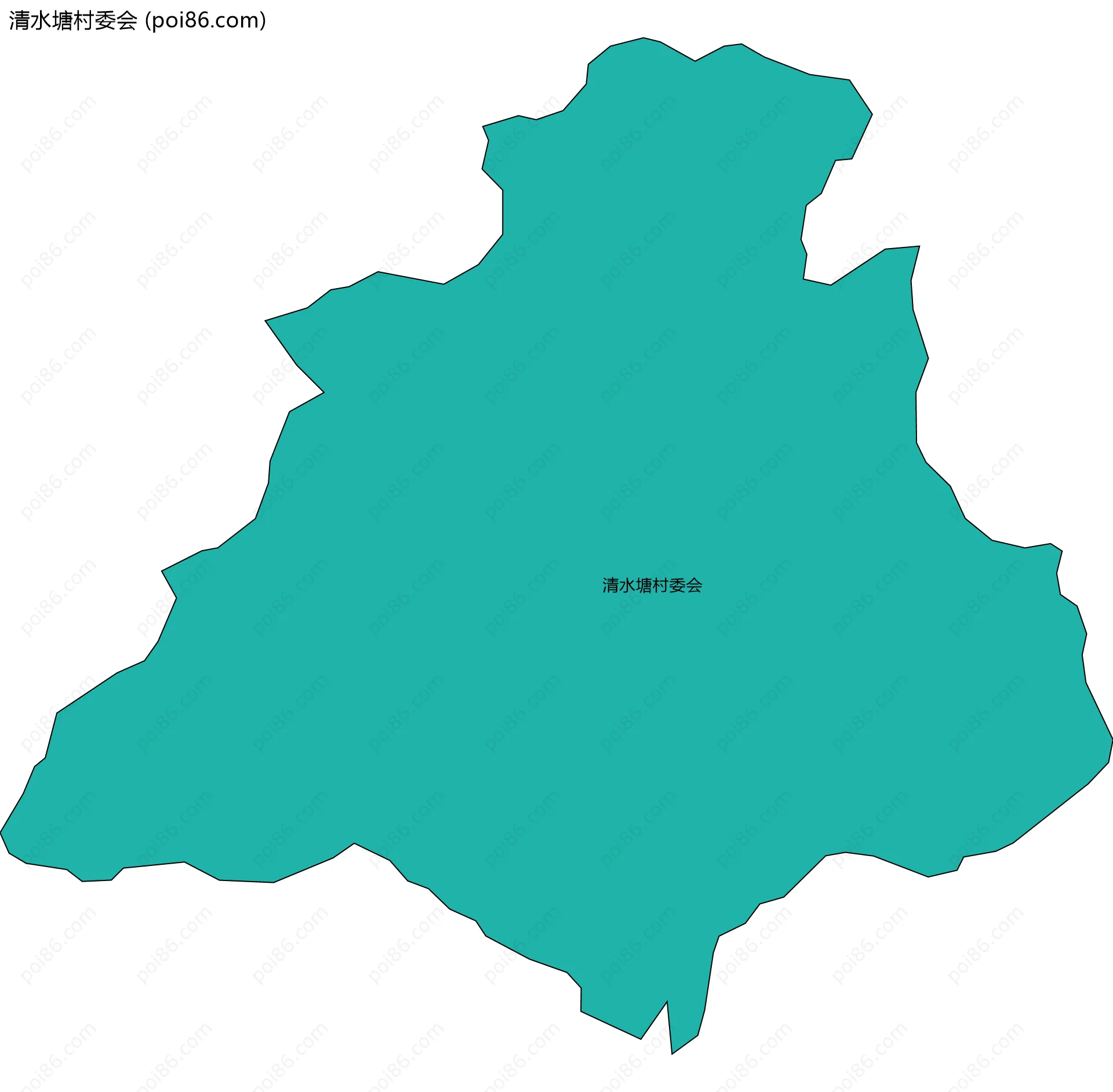 清水塘村委会边界地图