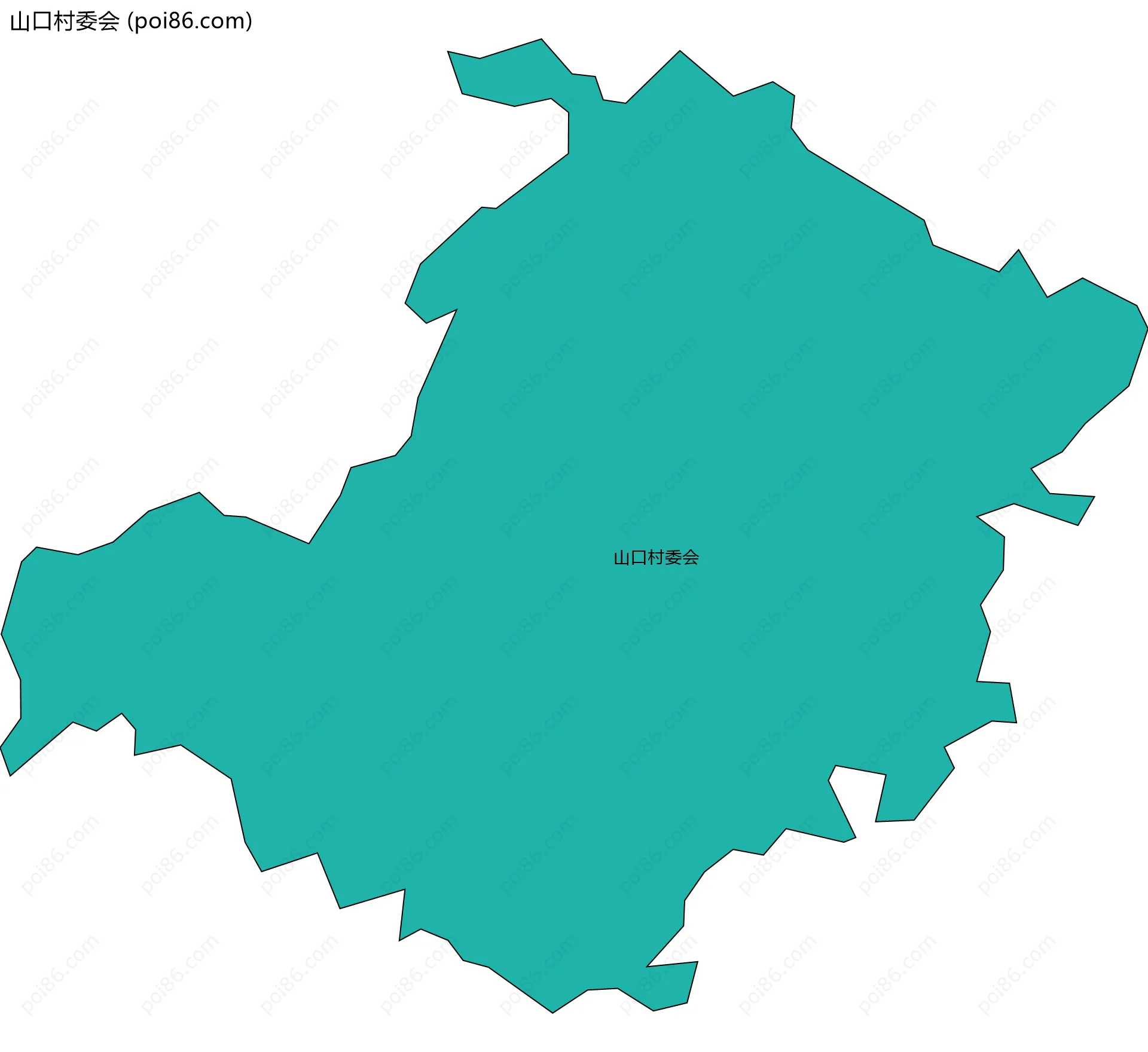 山口村委会边界地图