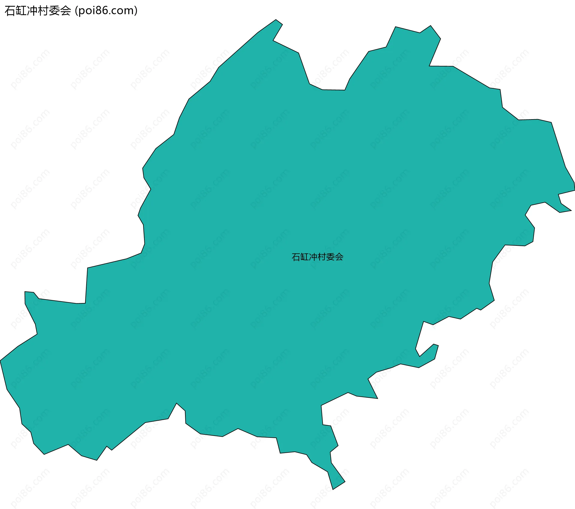 石缸冲村委会边界地图