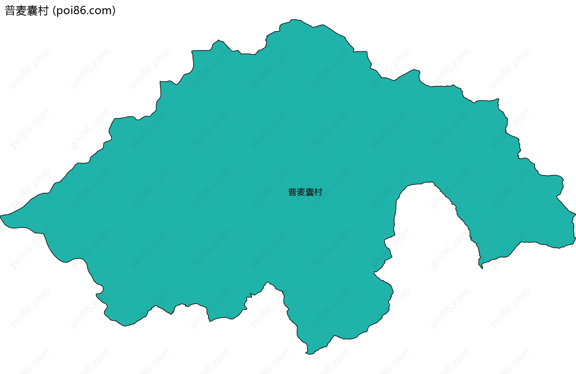 普麦囊村边界地图