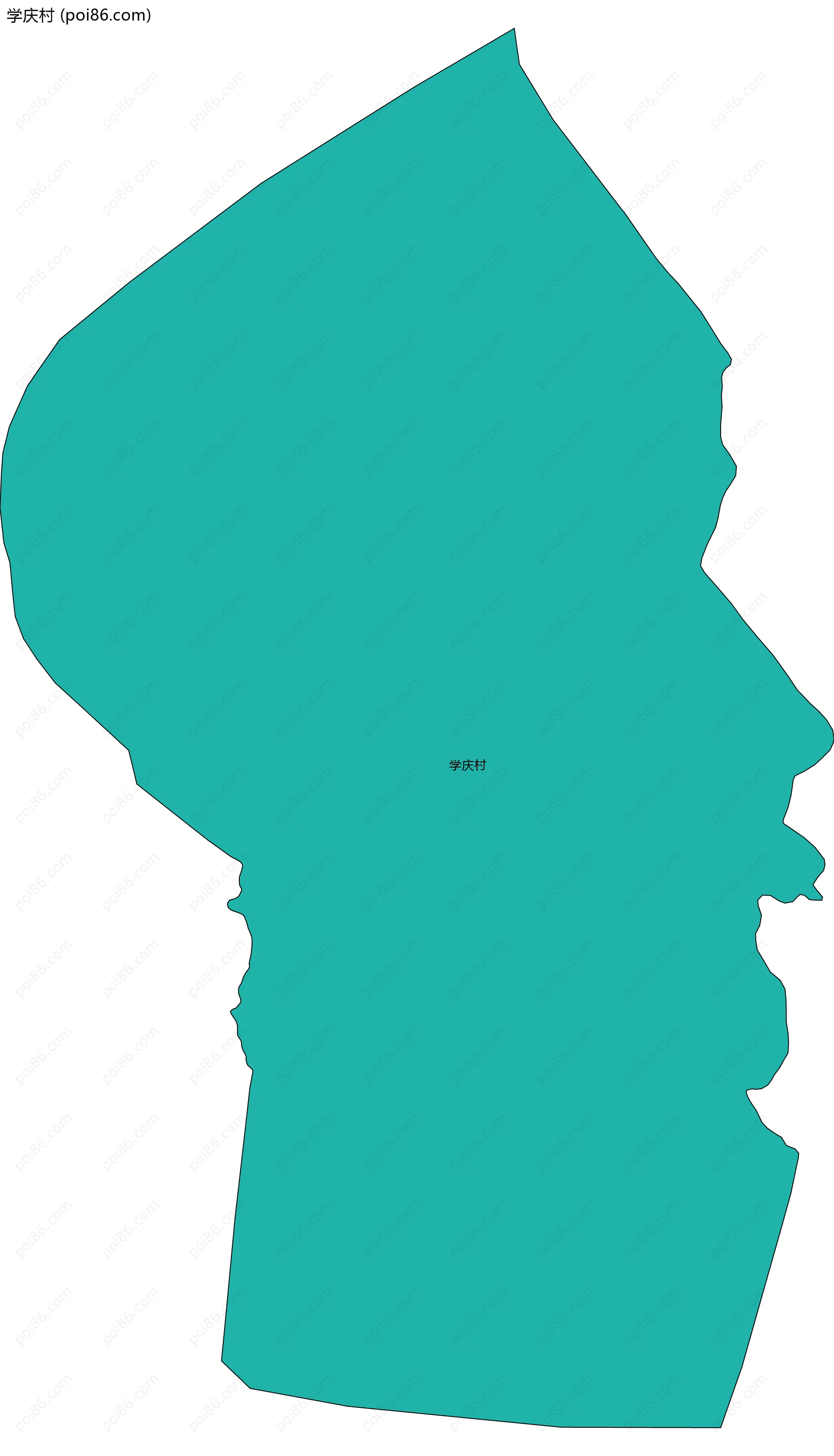 学庆村边界地图