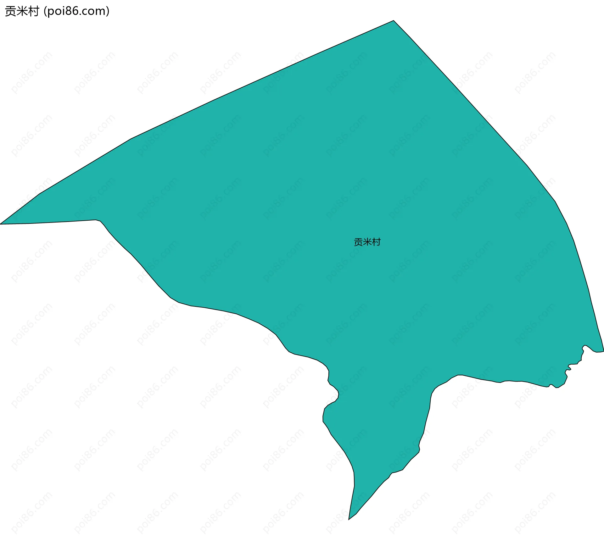贡米村边界地图