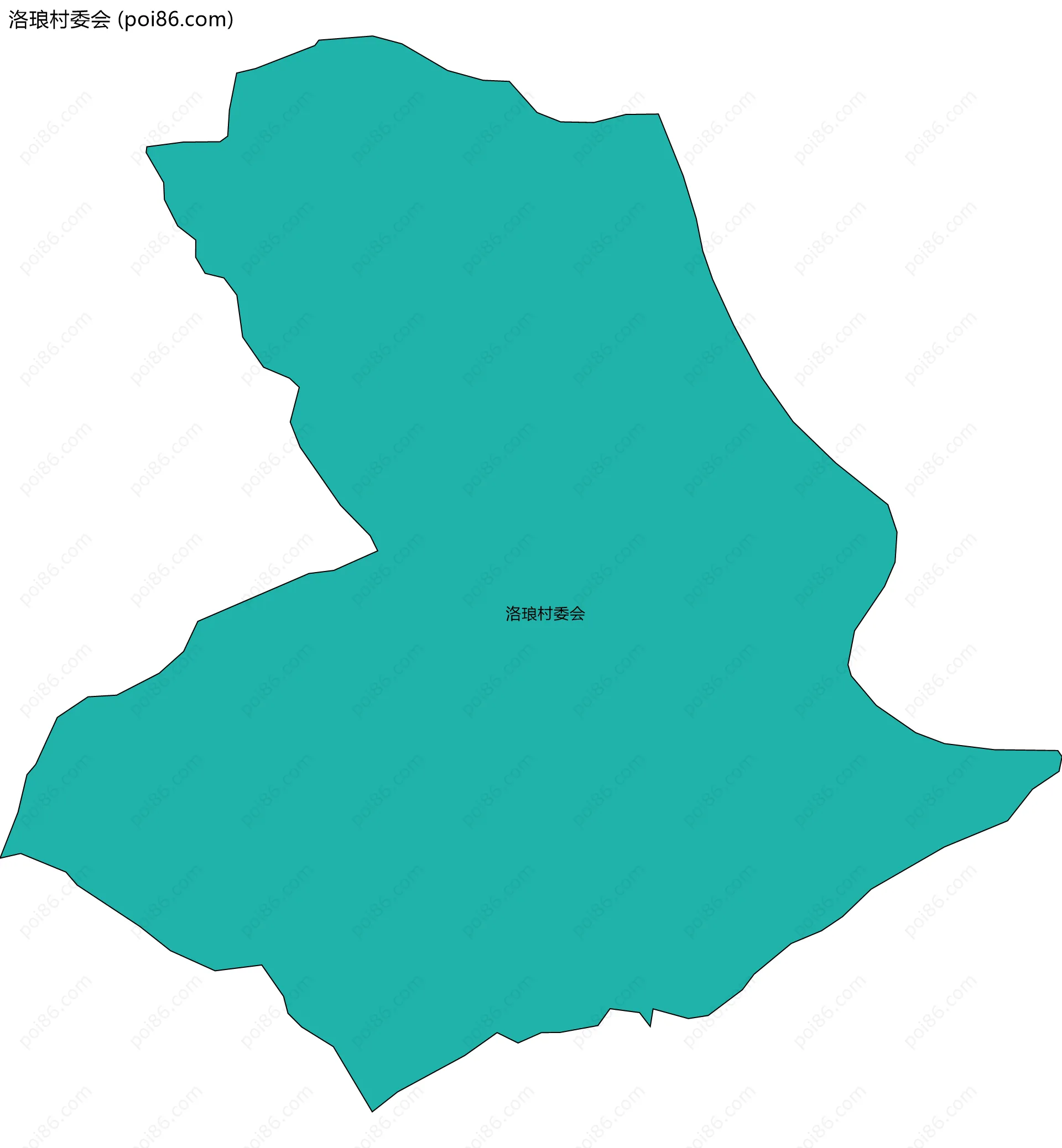 洛琅村委会边界地图