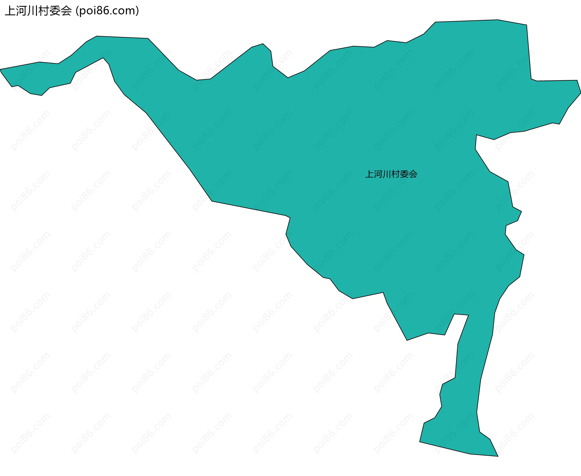 上河川村委会边界地图