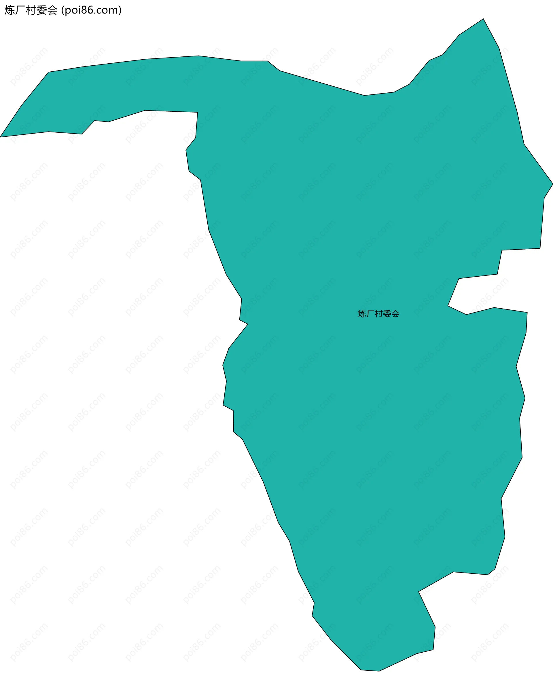 炼厂村委会边界地图