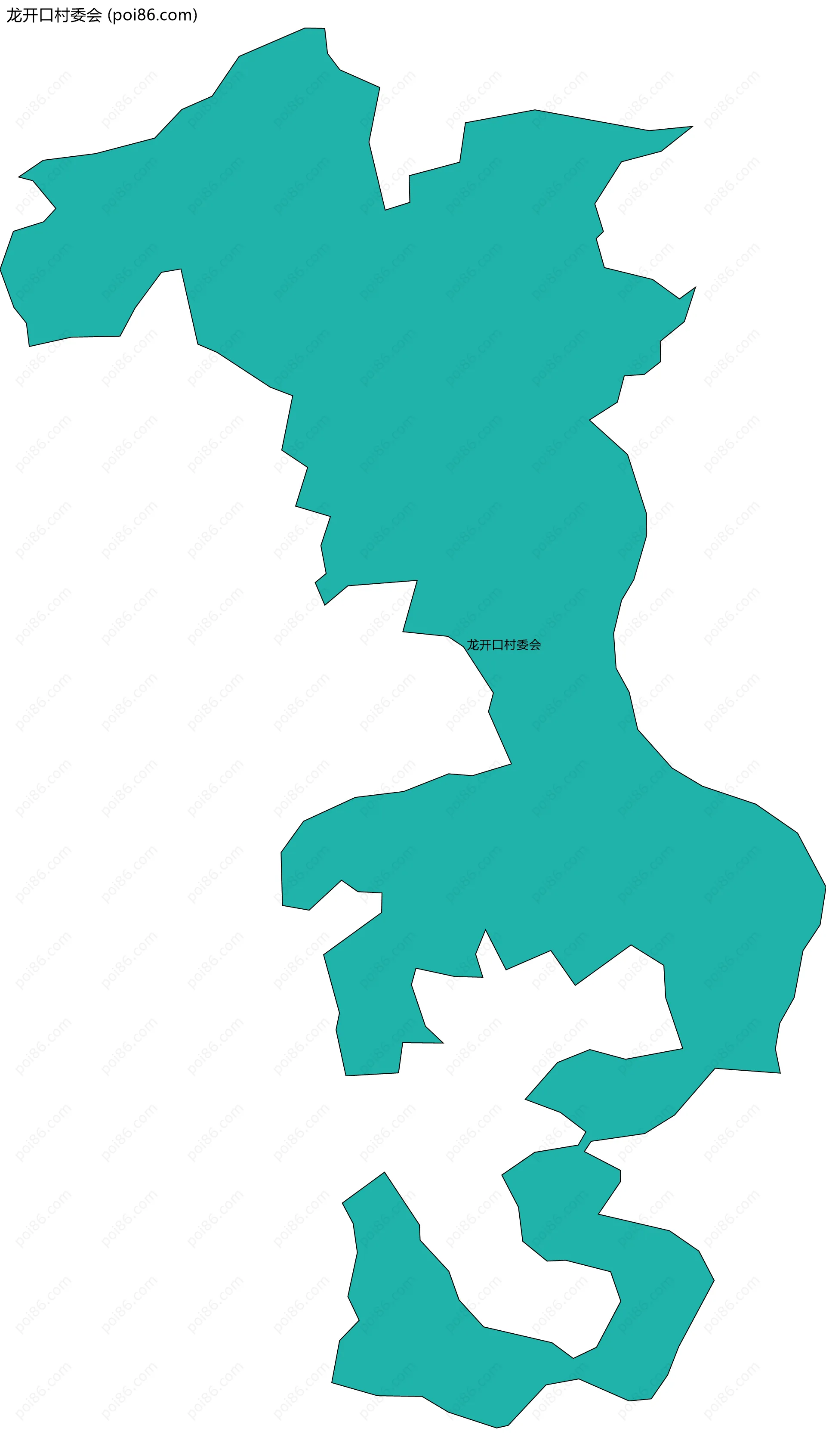 龙开口村委会边界地图