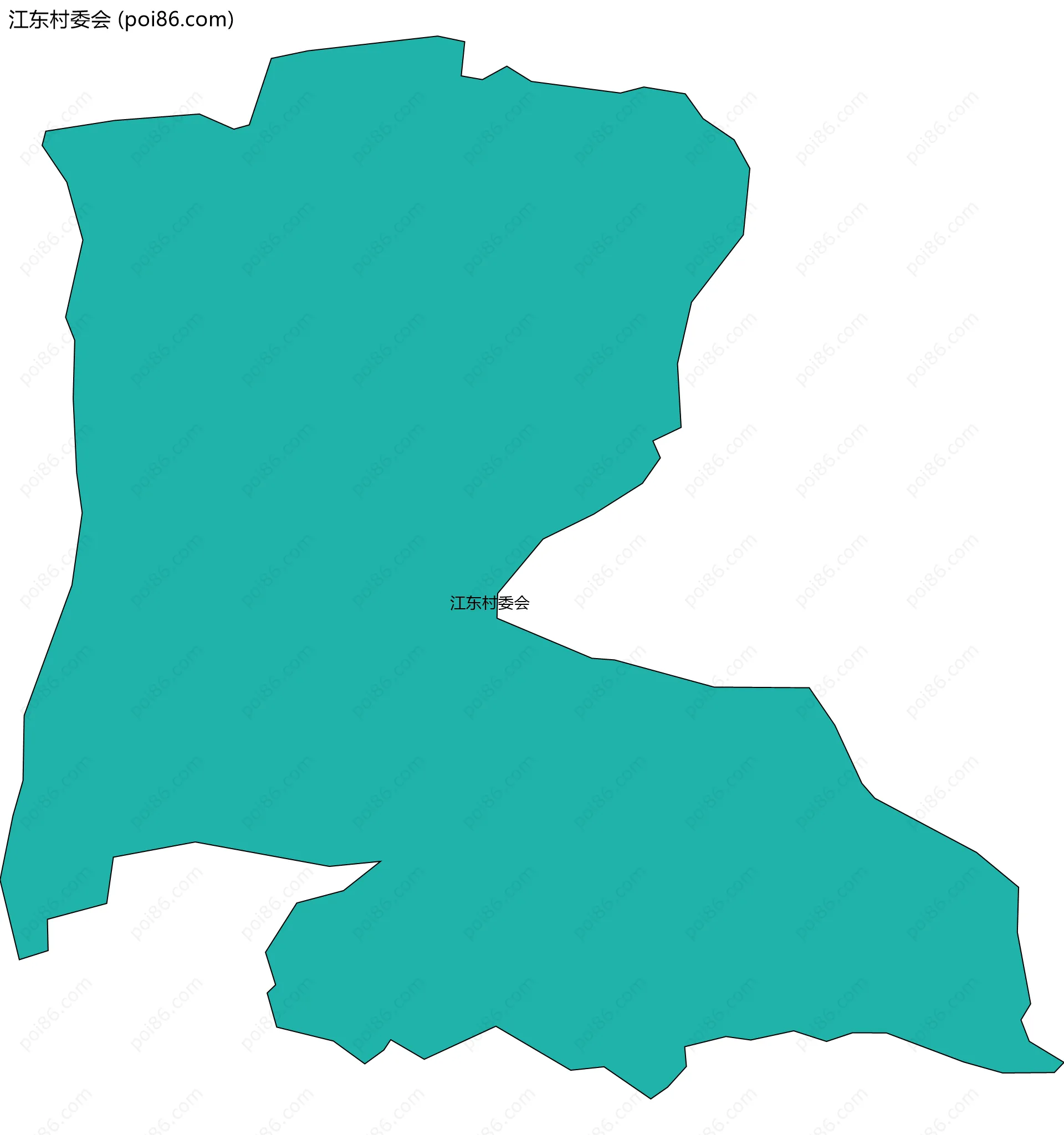 江东村委会边界地图