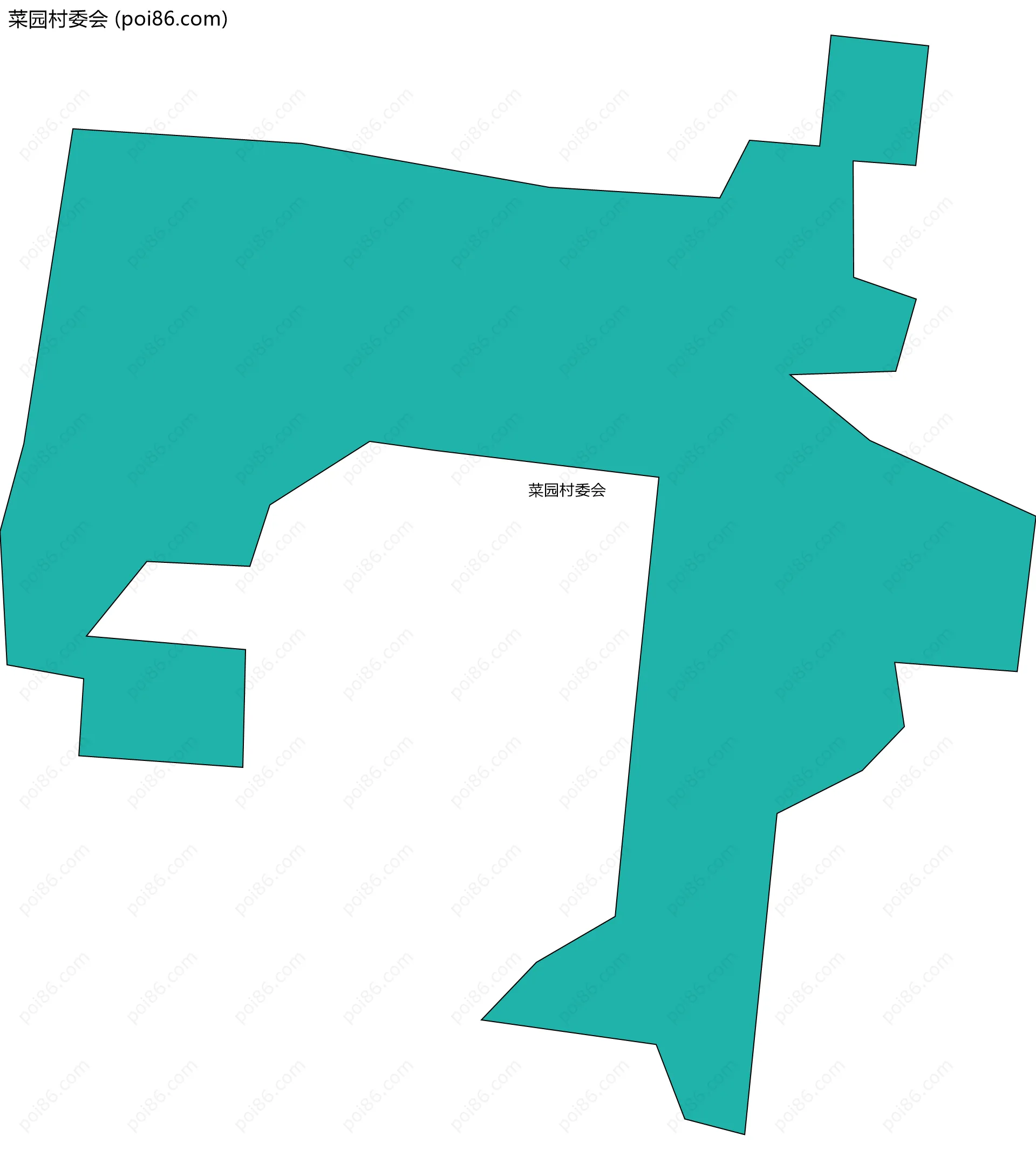 菜园村委会边界地图