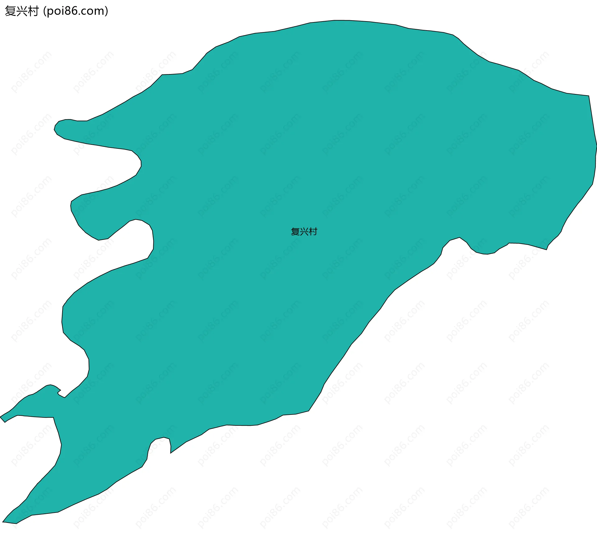 复兴村边界地图