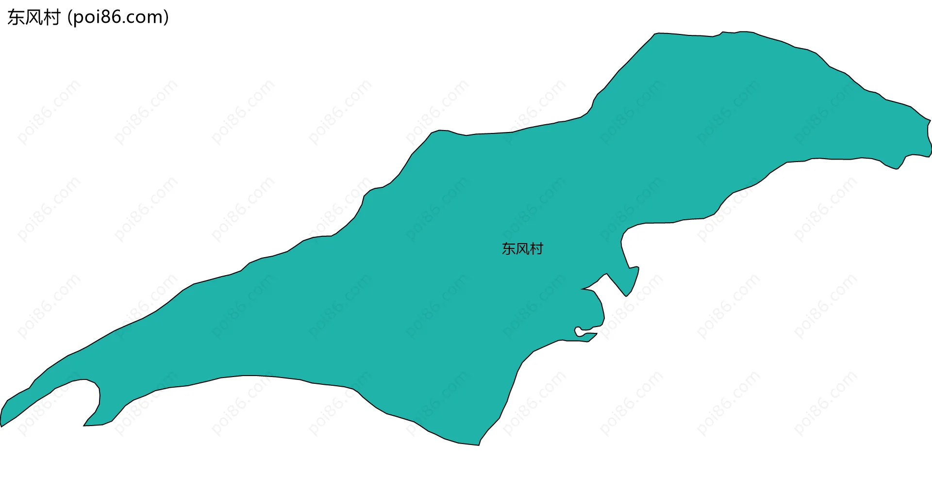 东风村边界地图