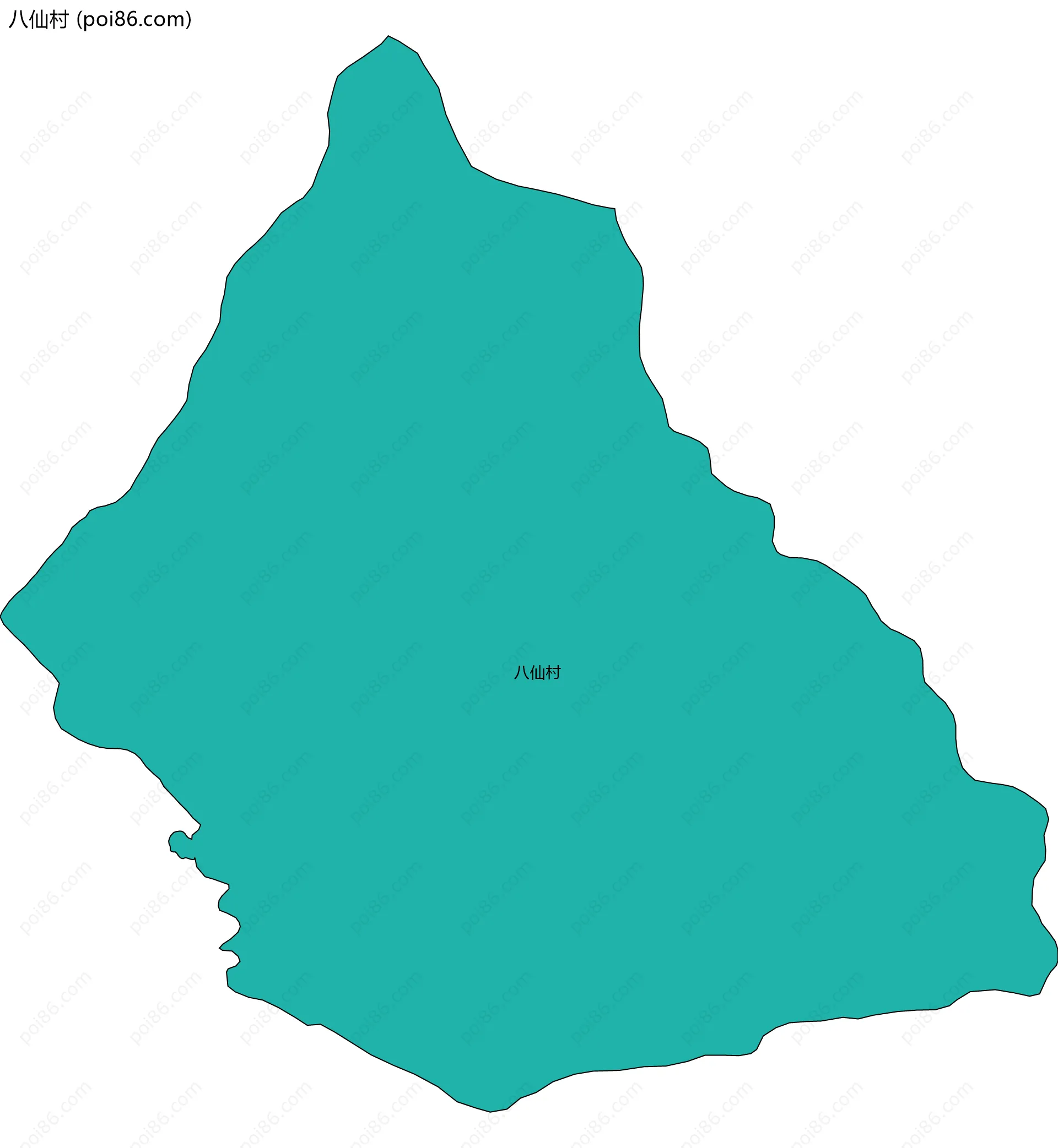 八仙村边界地图