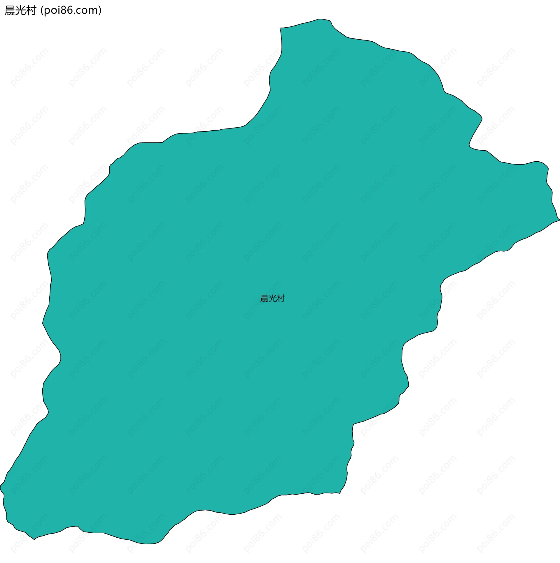 晨光村边界地图