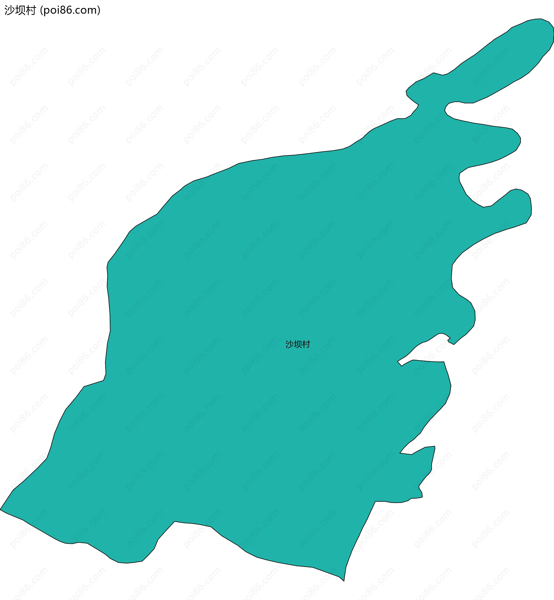 沙坝村边界地图