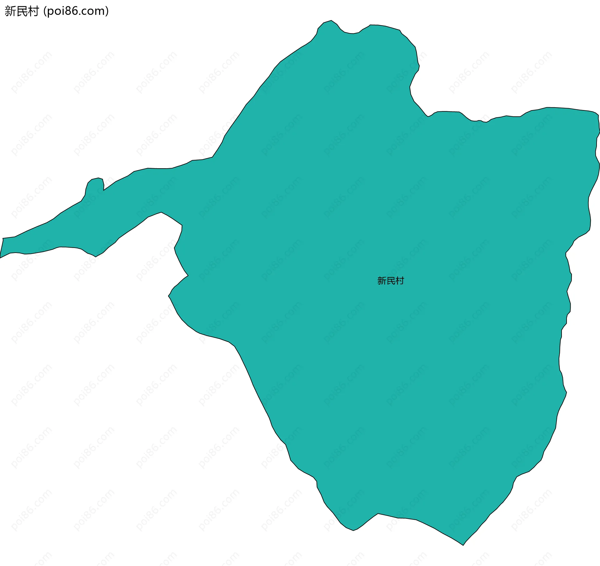 新民村边界地图
