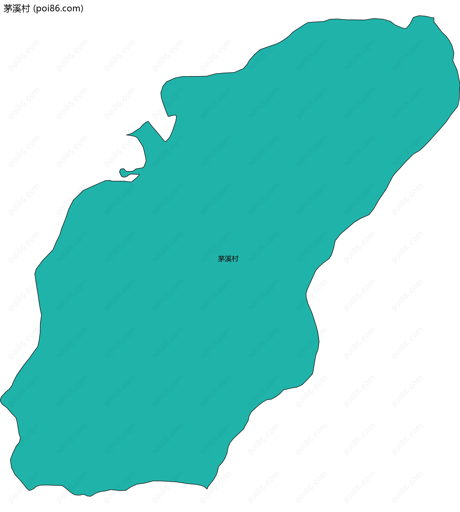 茅溪村边界地图