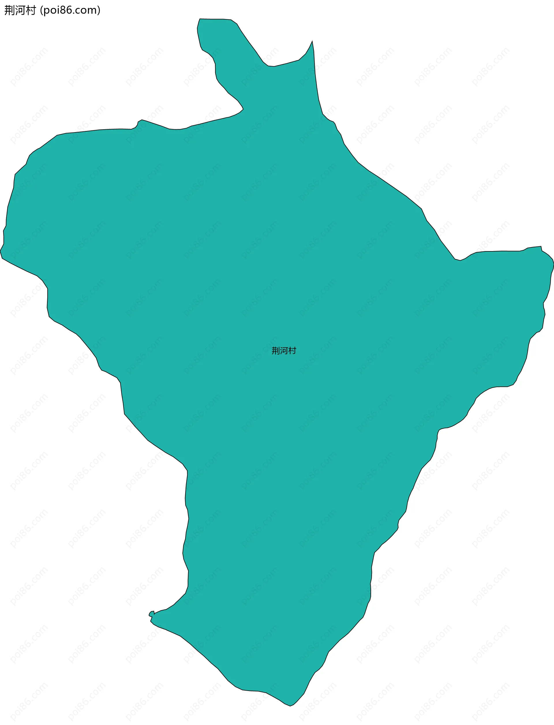 荆河村边界地图