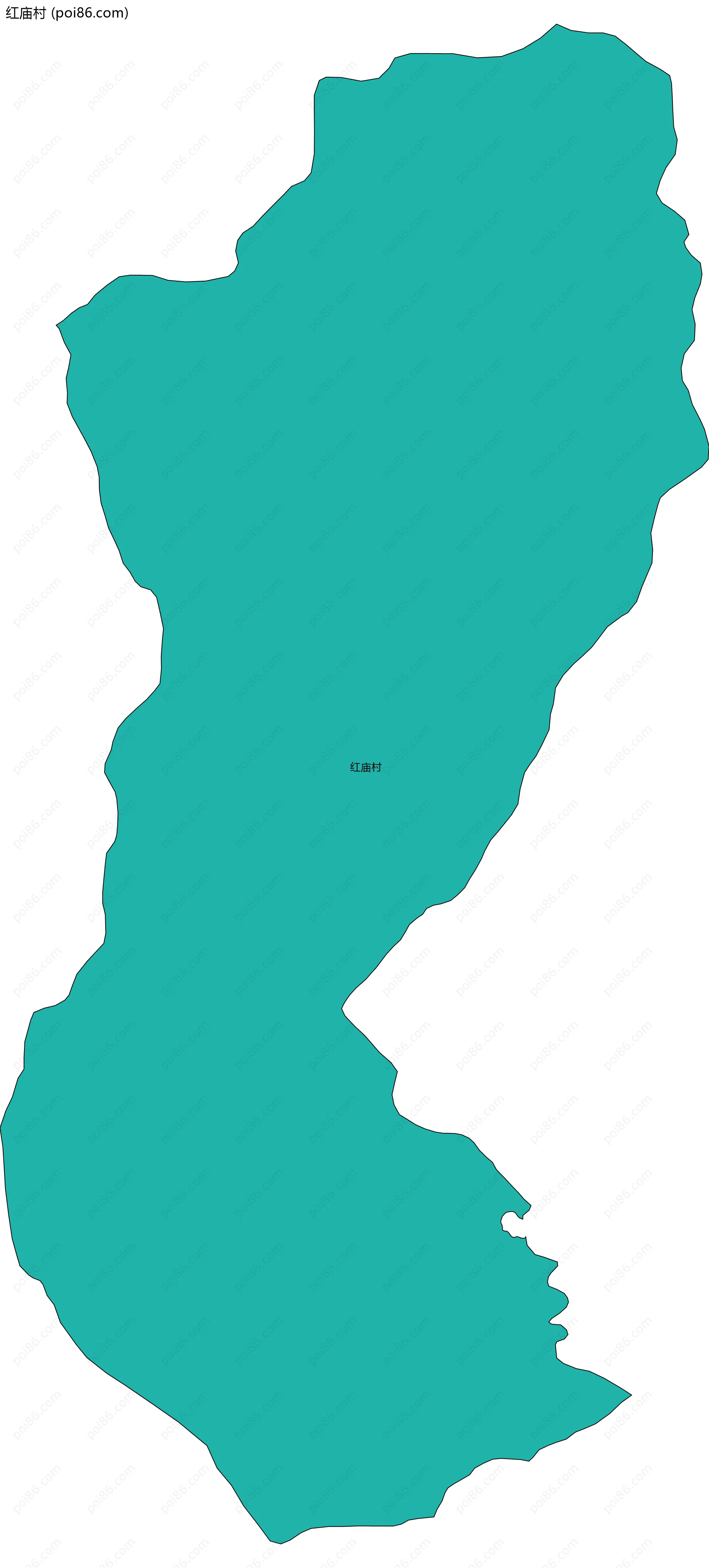 红庙村边界地图