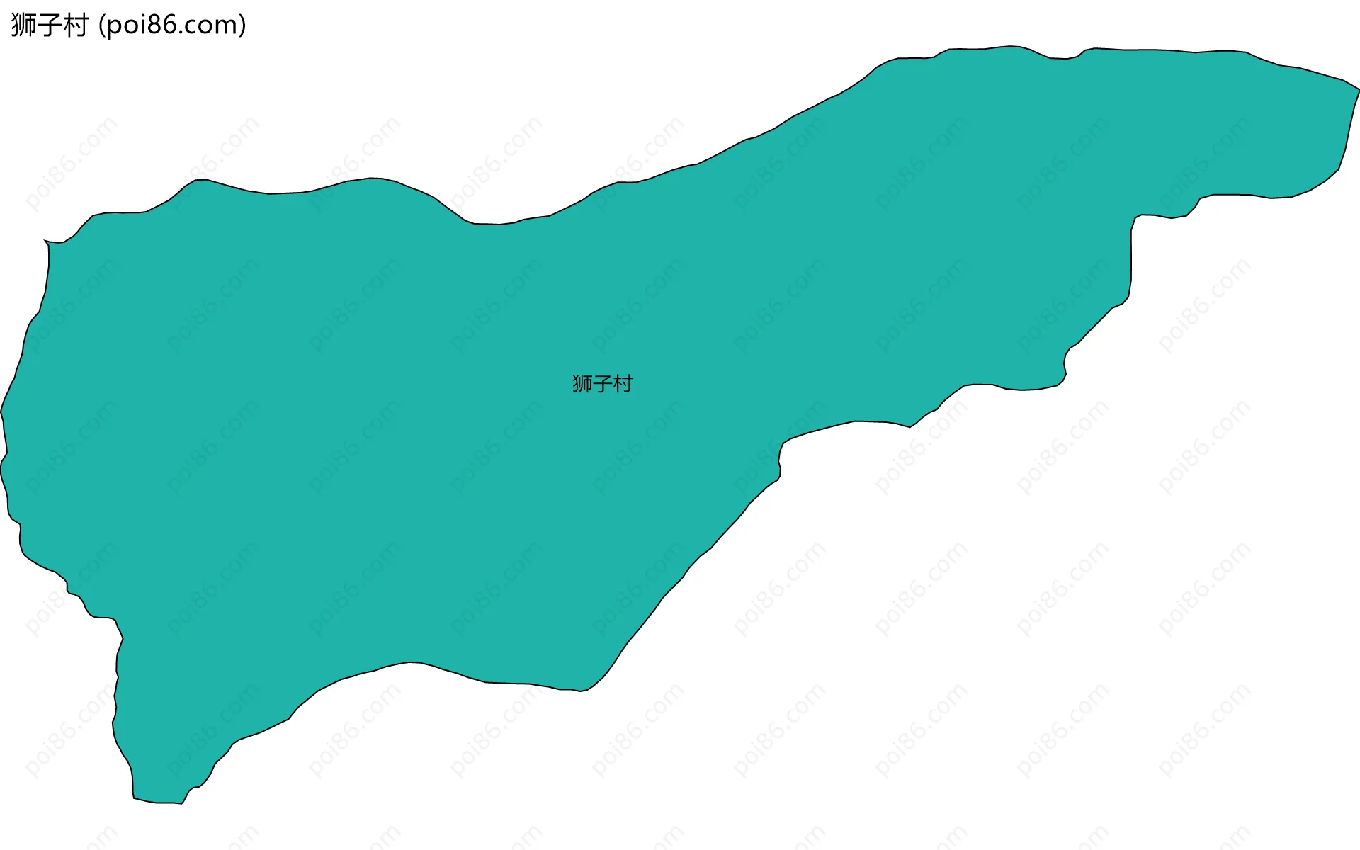 狮子村边界地图
